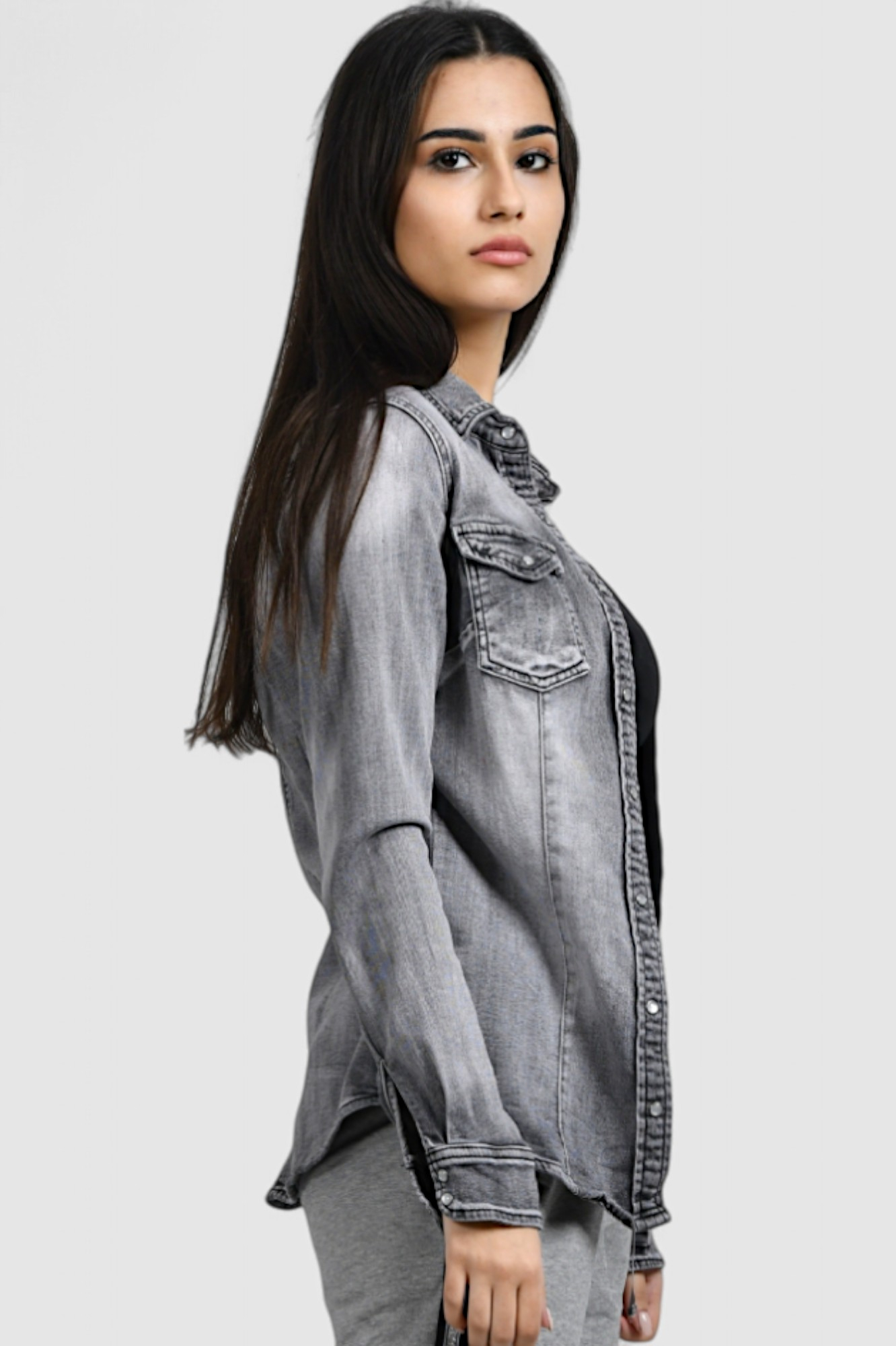 Ženska siva traper košulja Anemone