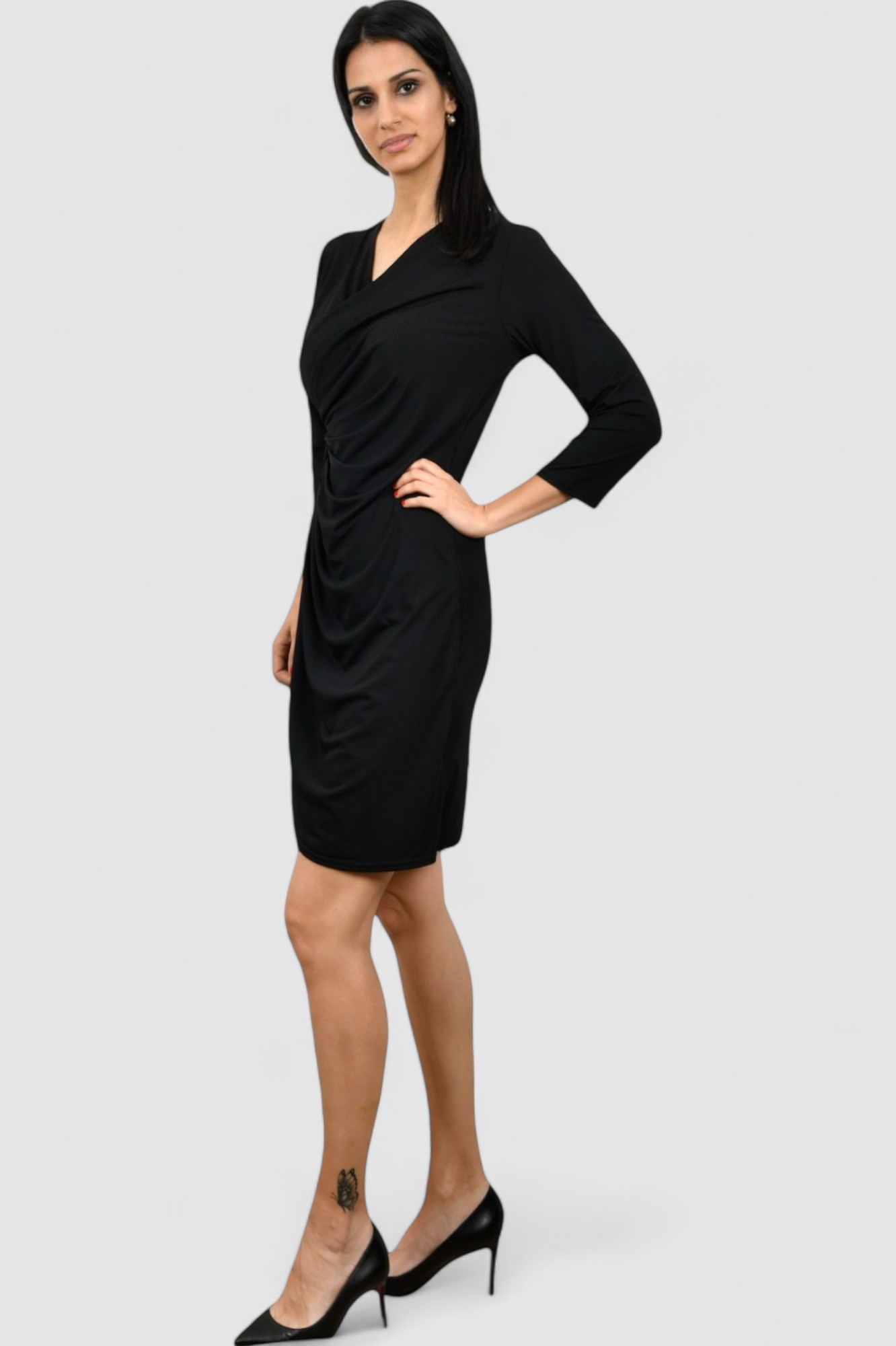 Ženska crna večernja haljina Daria