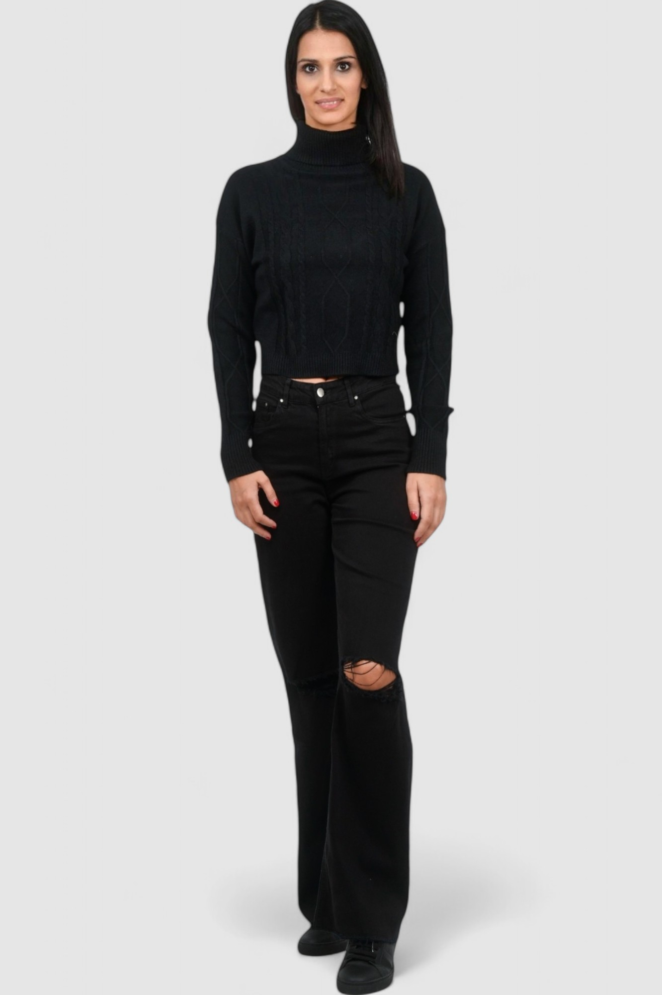 Ženski crni lagani džemper Violet