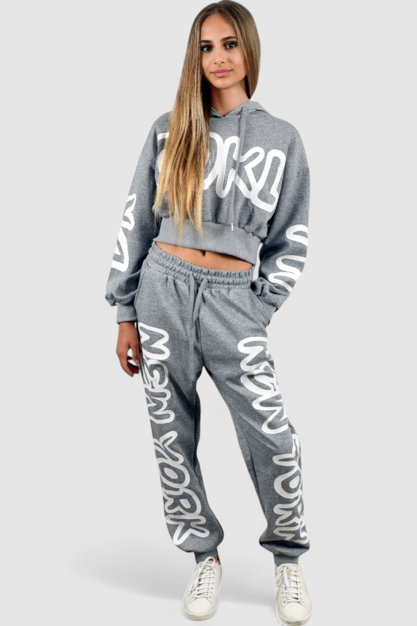 Ženska siva trenirka komplet Zuri