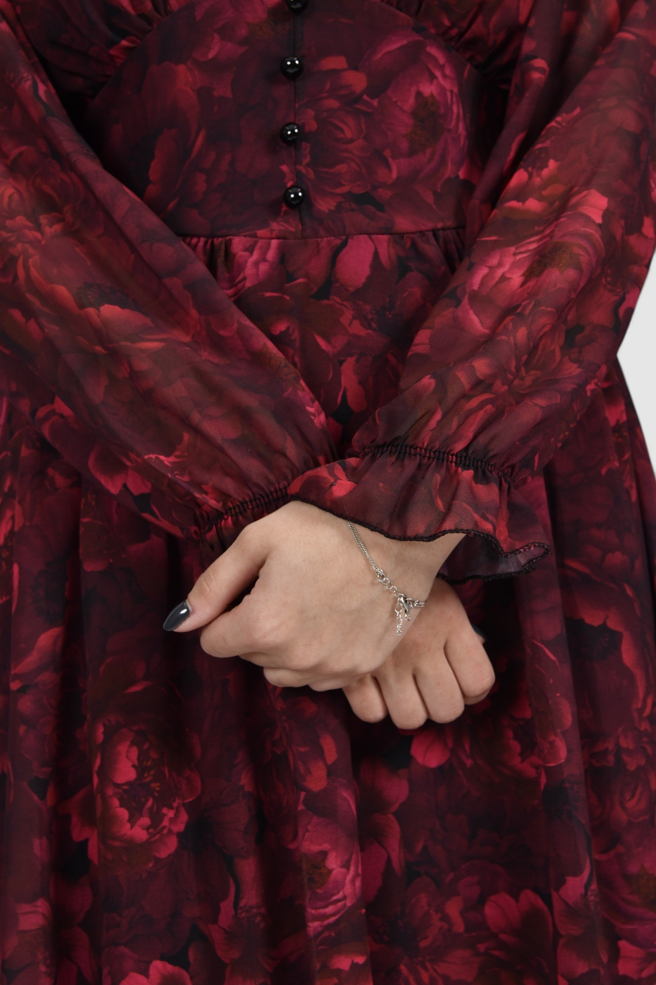 Ženska crvena elegantna kratka haljina Izara