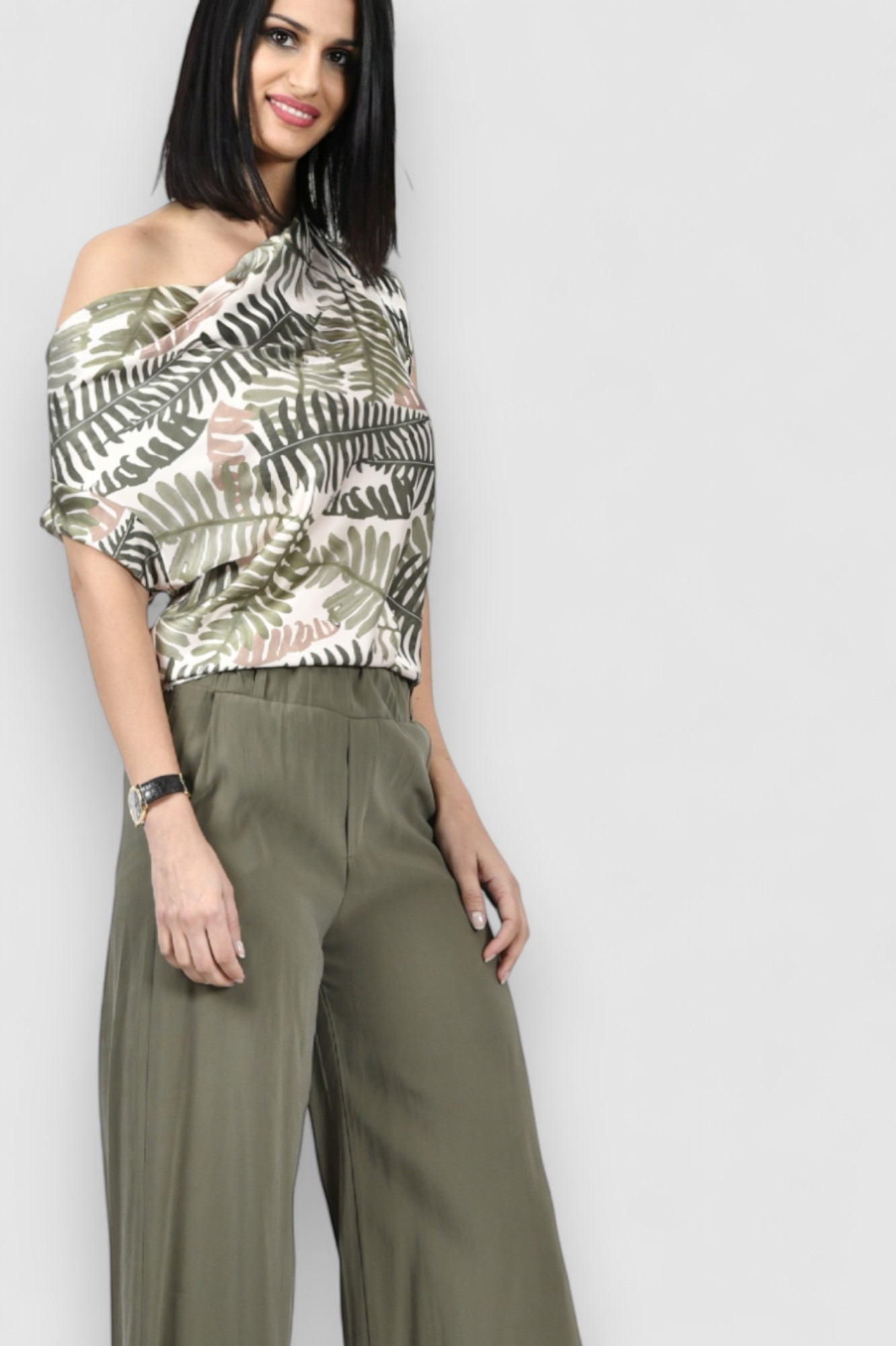 Ženska zelena elegantna bluza Margaret