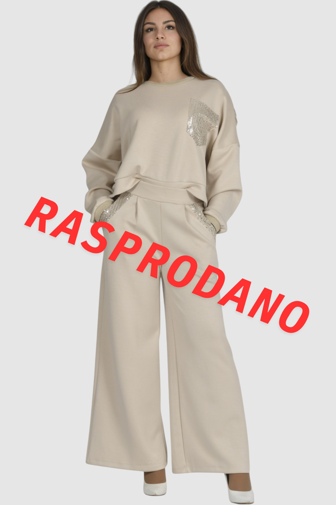 Ženski bež modni donji dio  trenirke Iliana