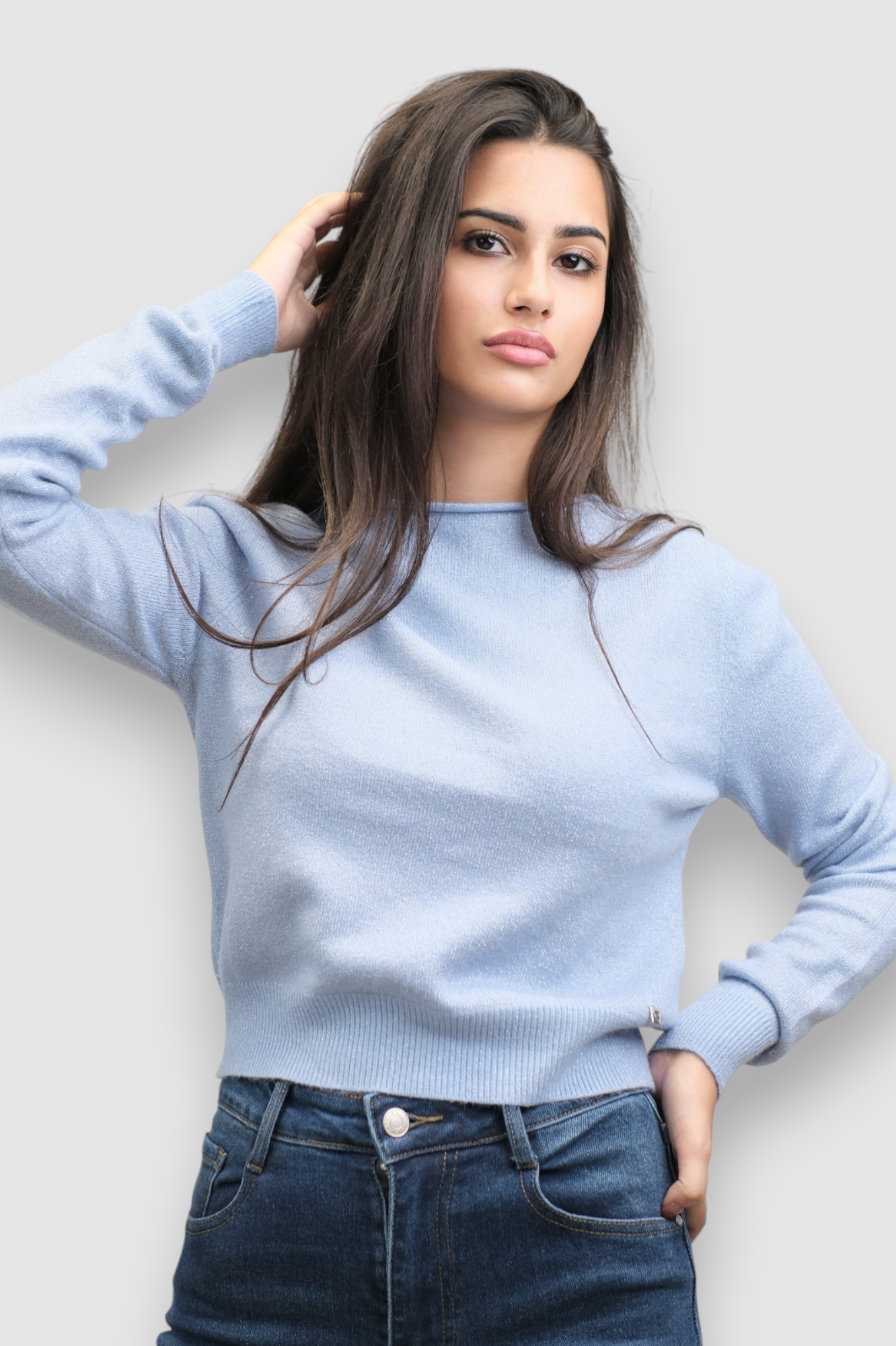 Ženski svijetlo plavi lagani džemper Clarette