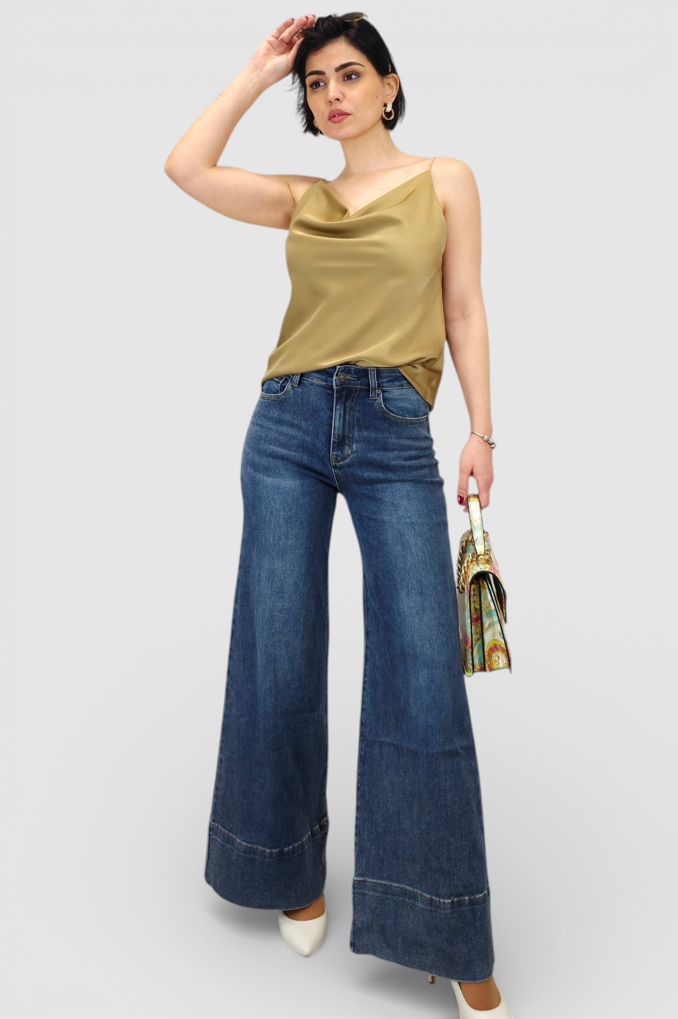 Ženski zlatni elegantni top Scarlet