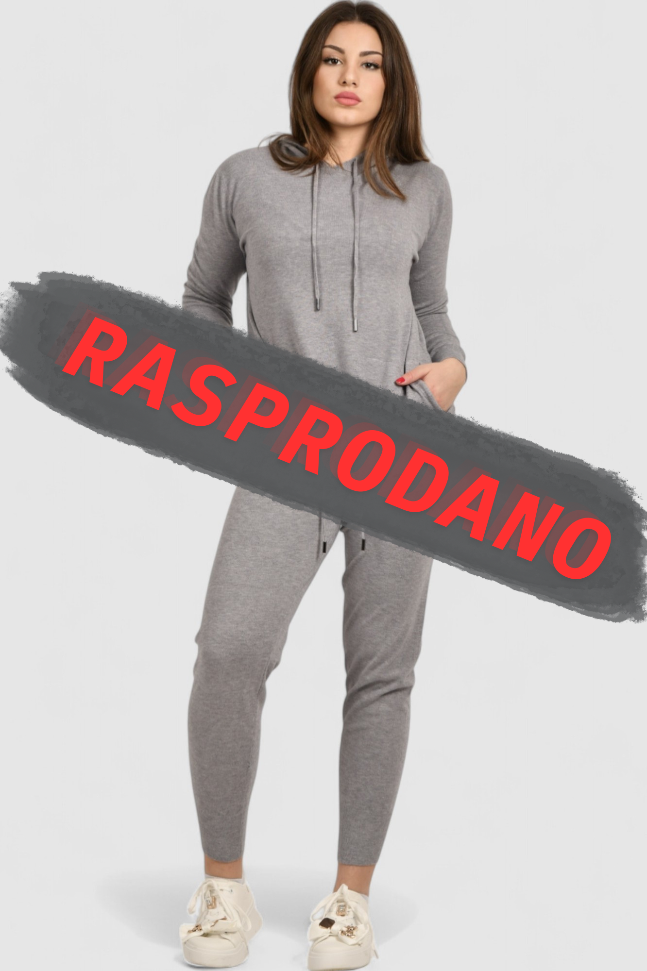 Ženska siva trenirka komplet Kaira