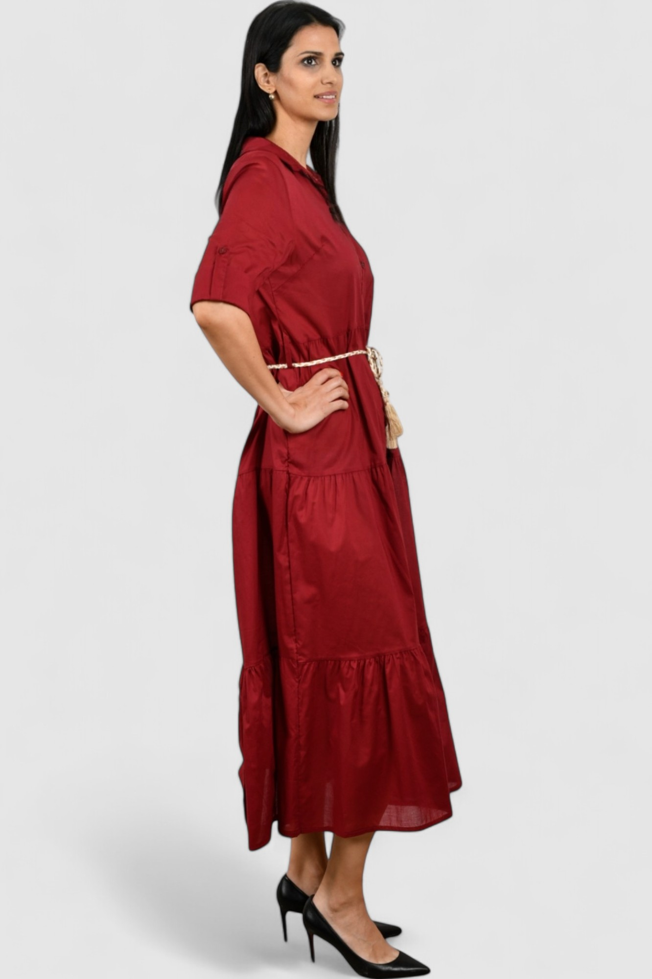 Ženska crvena svakodnevna haljina Eloisa