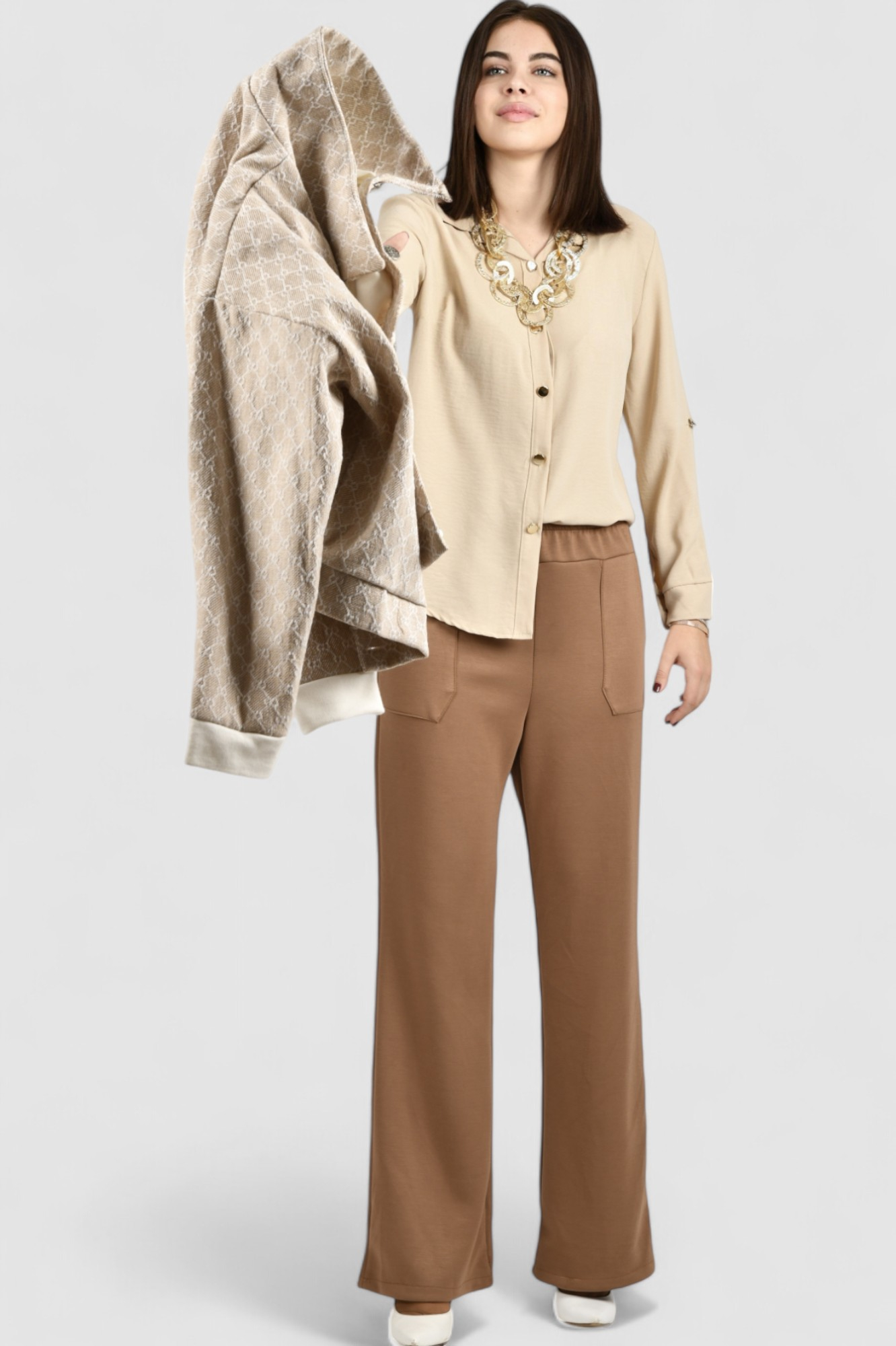 Ženska bež kratka jakna Clio