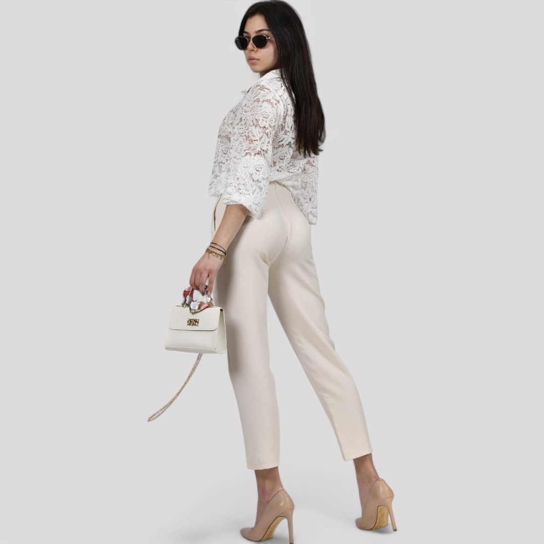 Ženske bež elegantne hlače Linette