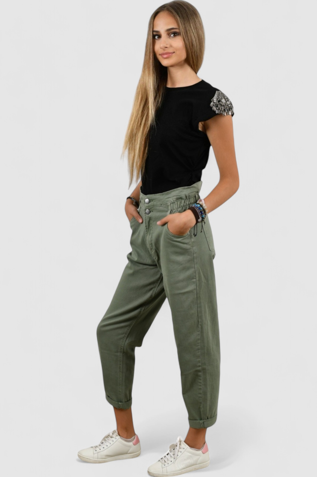 Ženska crna majica kratki rukav Noemi