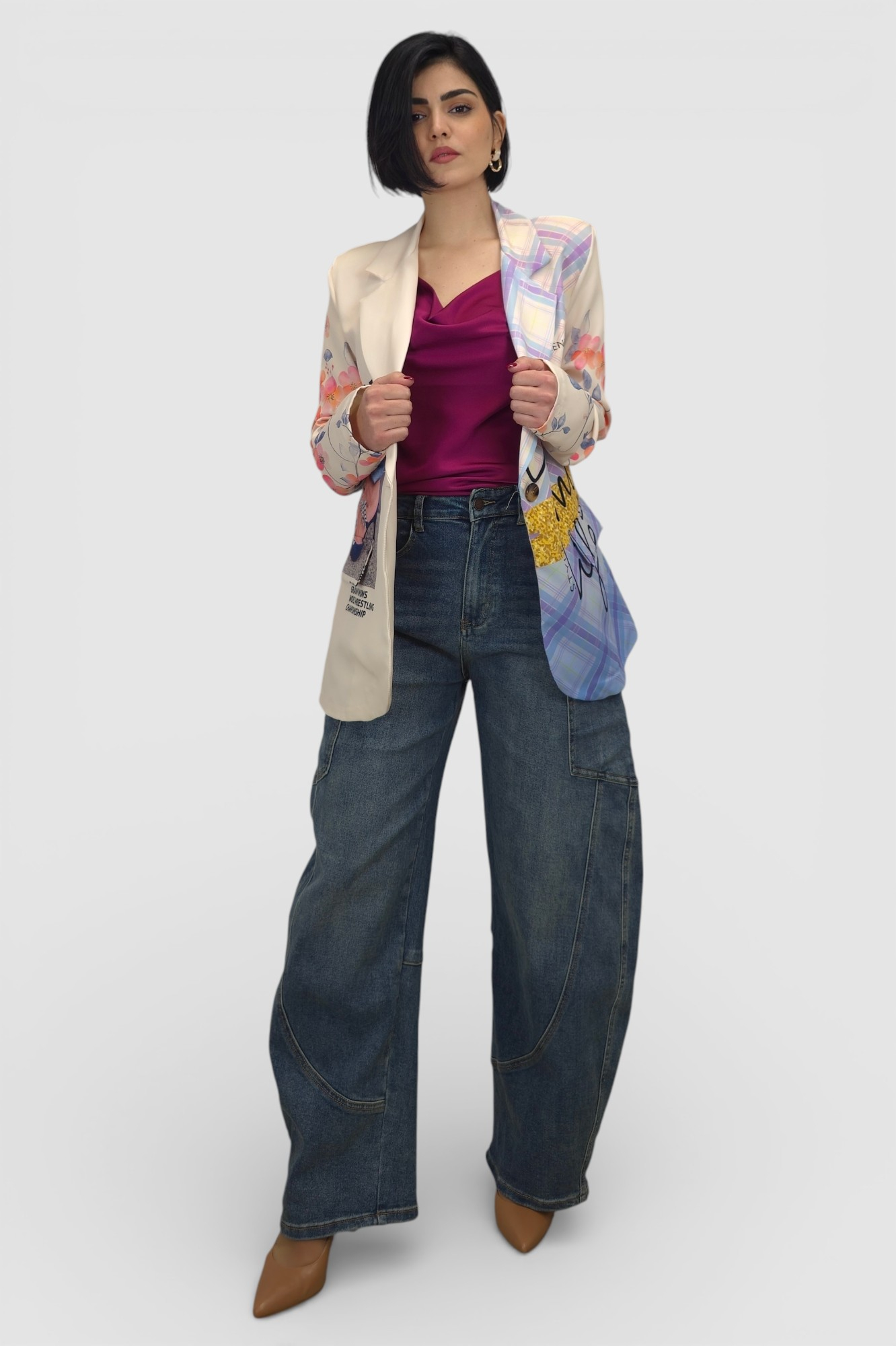 Moderni sako sa printom Ines