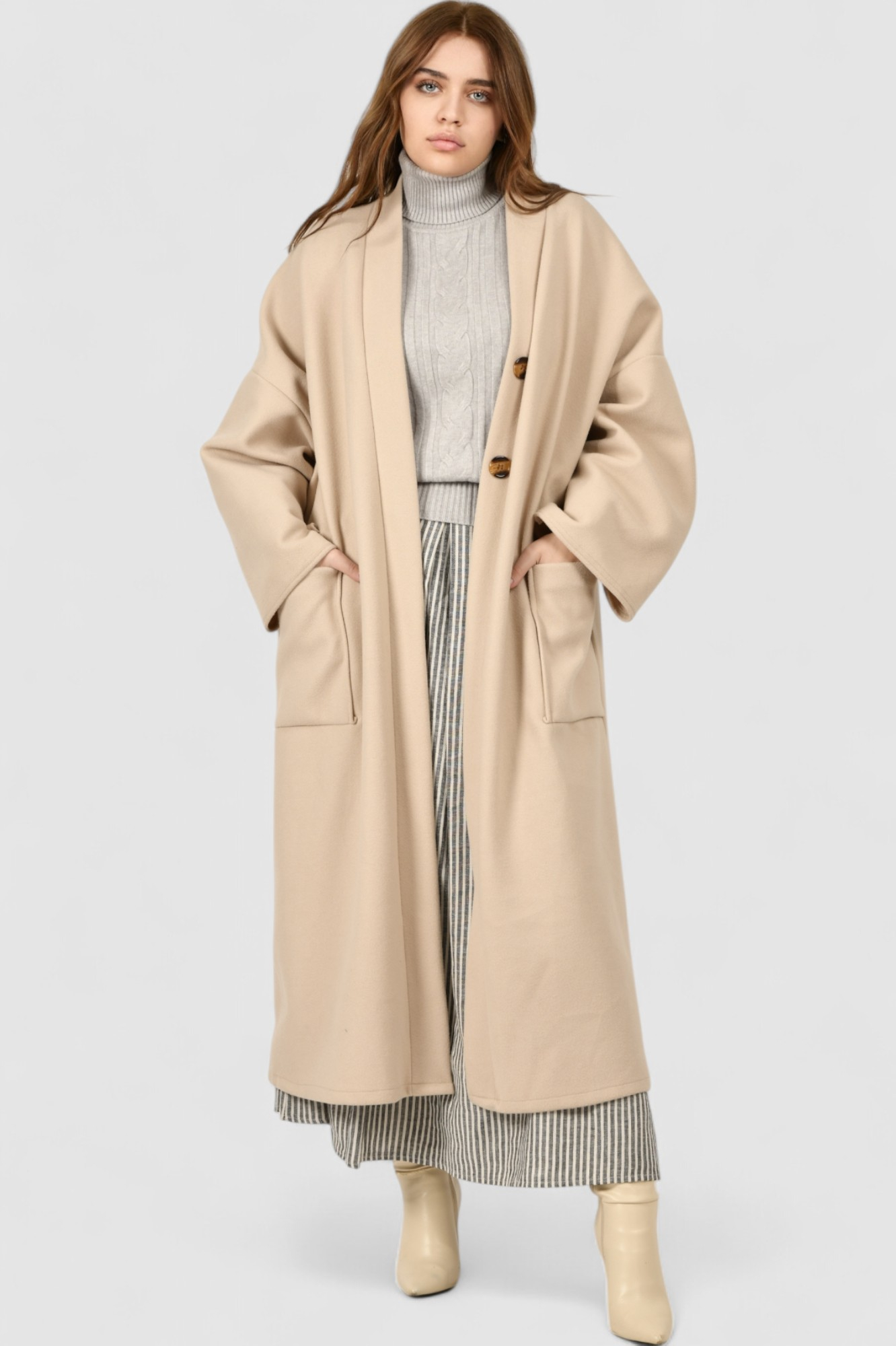 Ženska siva maxi suknja Willa