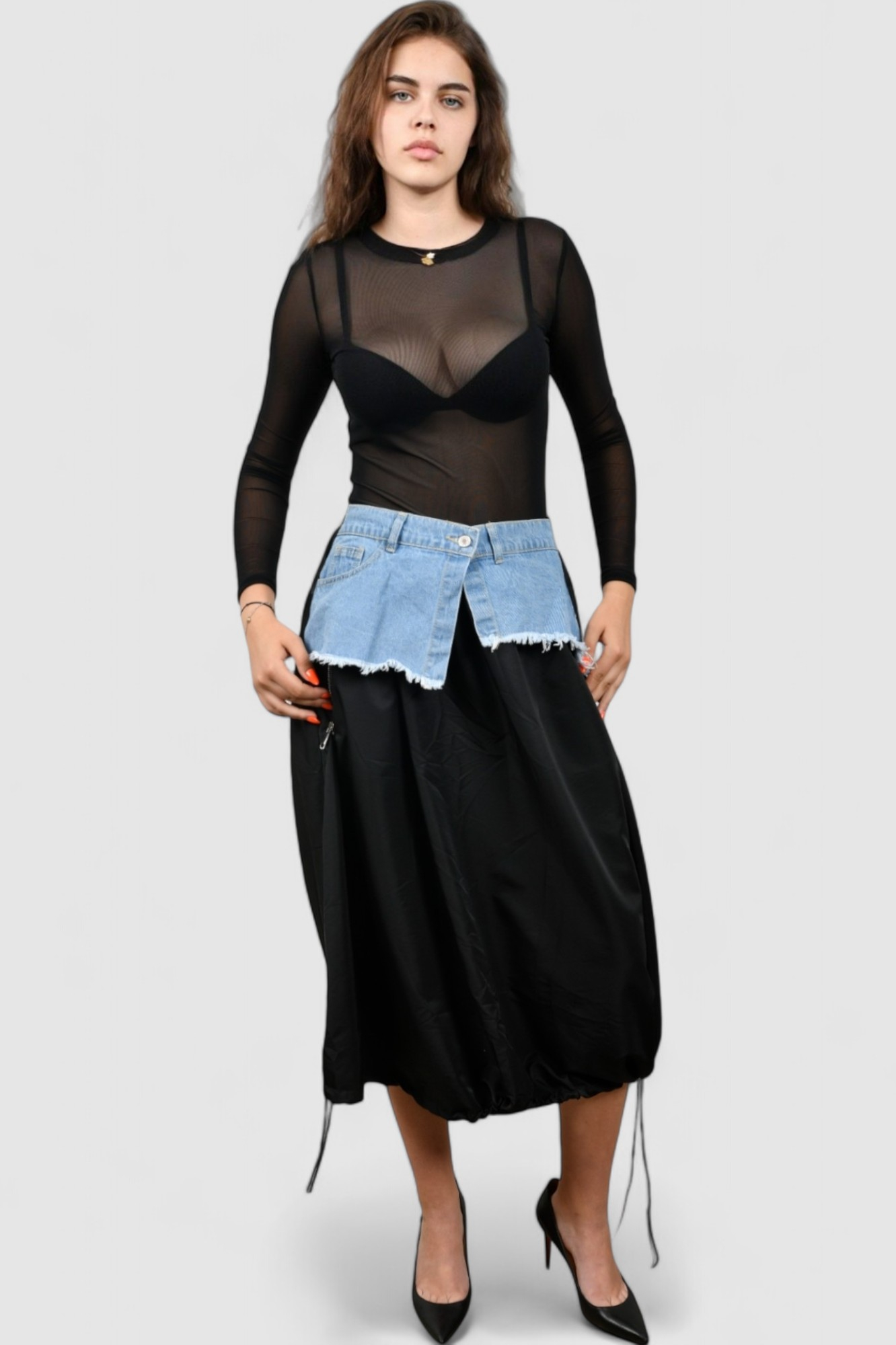 Ženski crni elegantni bodi Briar