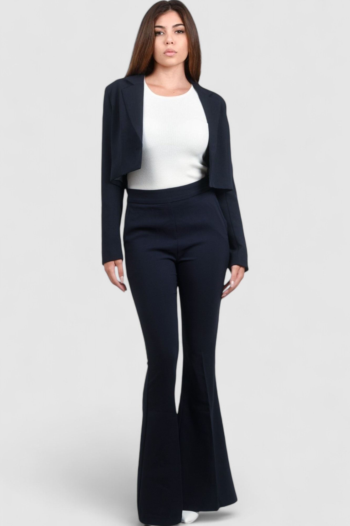 Ženske plave klasične hlače Harmoni