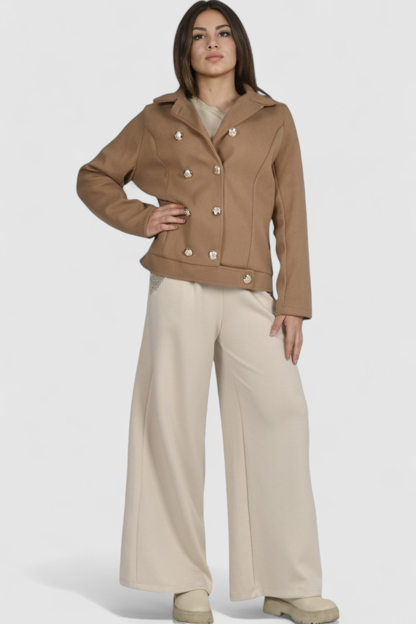 Ženski bež kratki kaput Billie