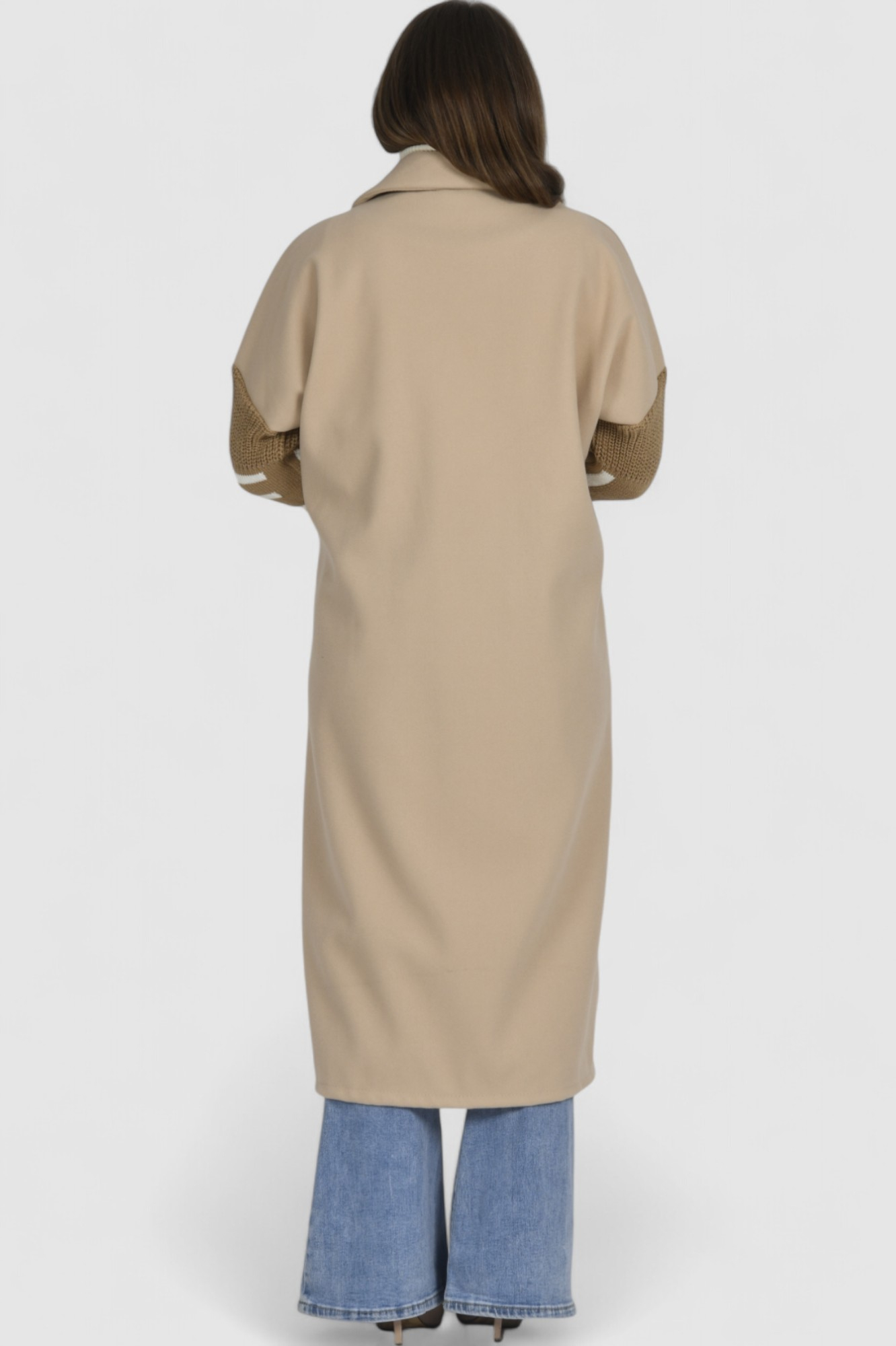 Ženski bež dugi kaput Naja