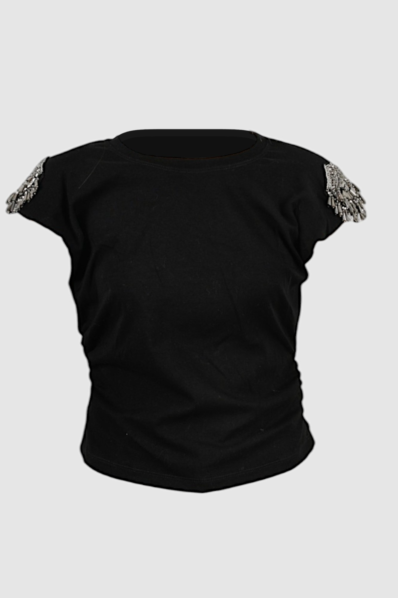 Ženska crna majica kratki rukav Noemi