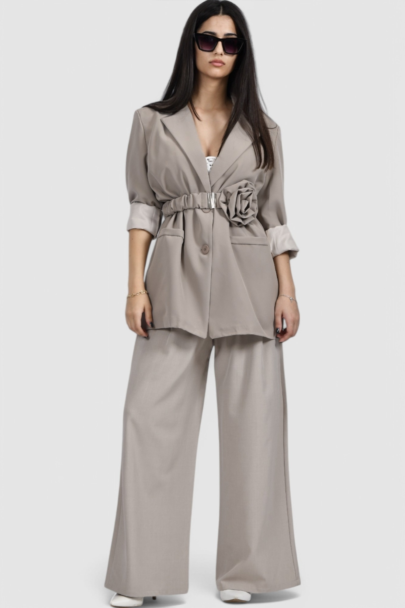 Ženski sivi elegantni sako Iskra