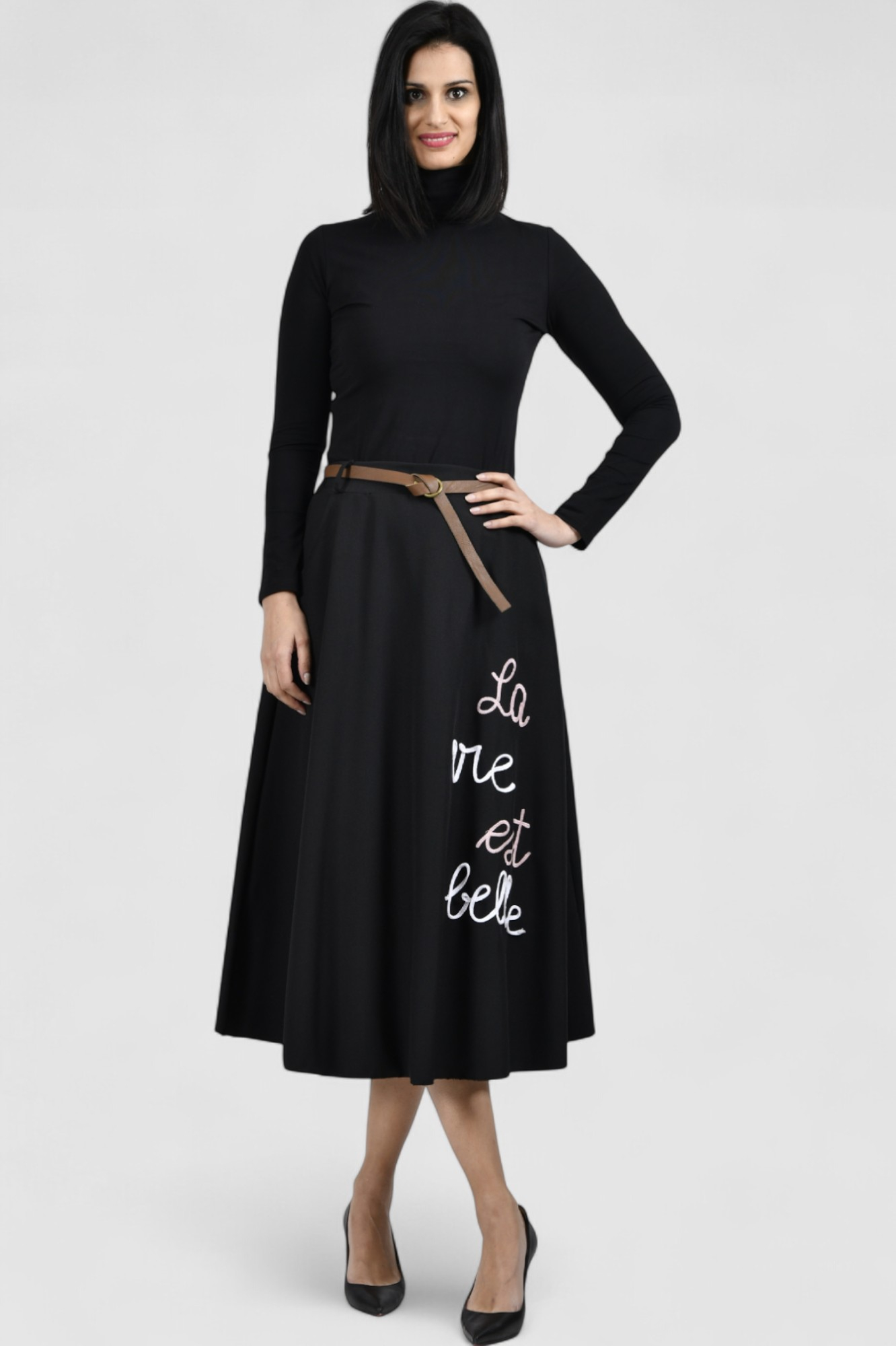 Ženska crna dolčevita dugi rukav Calista