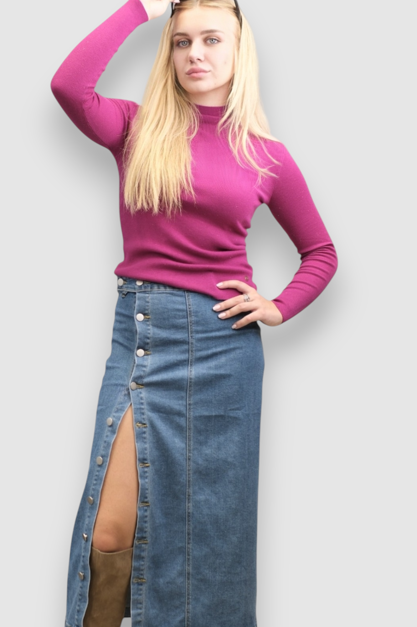 Ženski rozi lagani džemper Opal