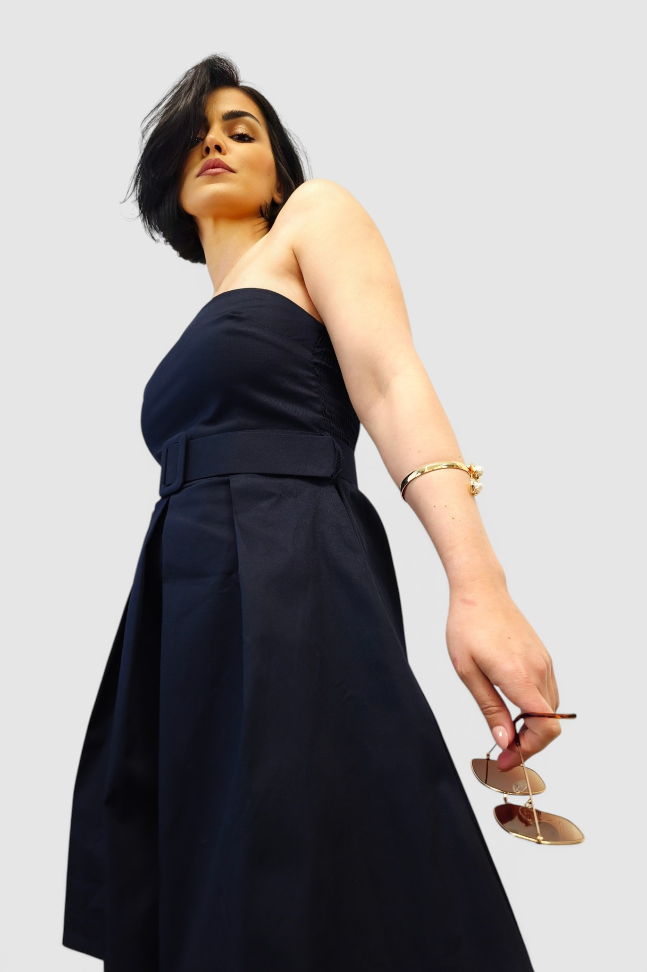 Ženska plava koktel haljina Danniela