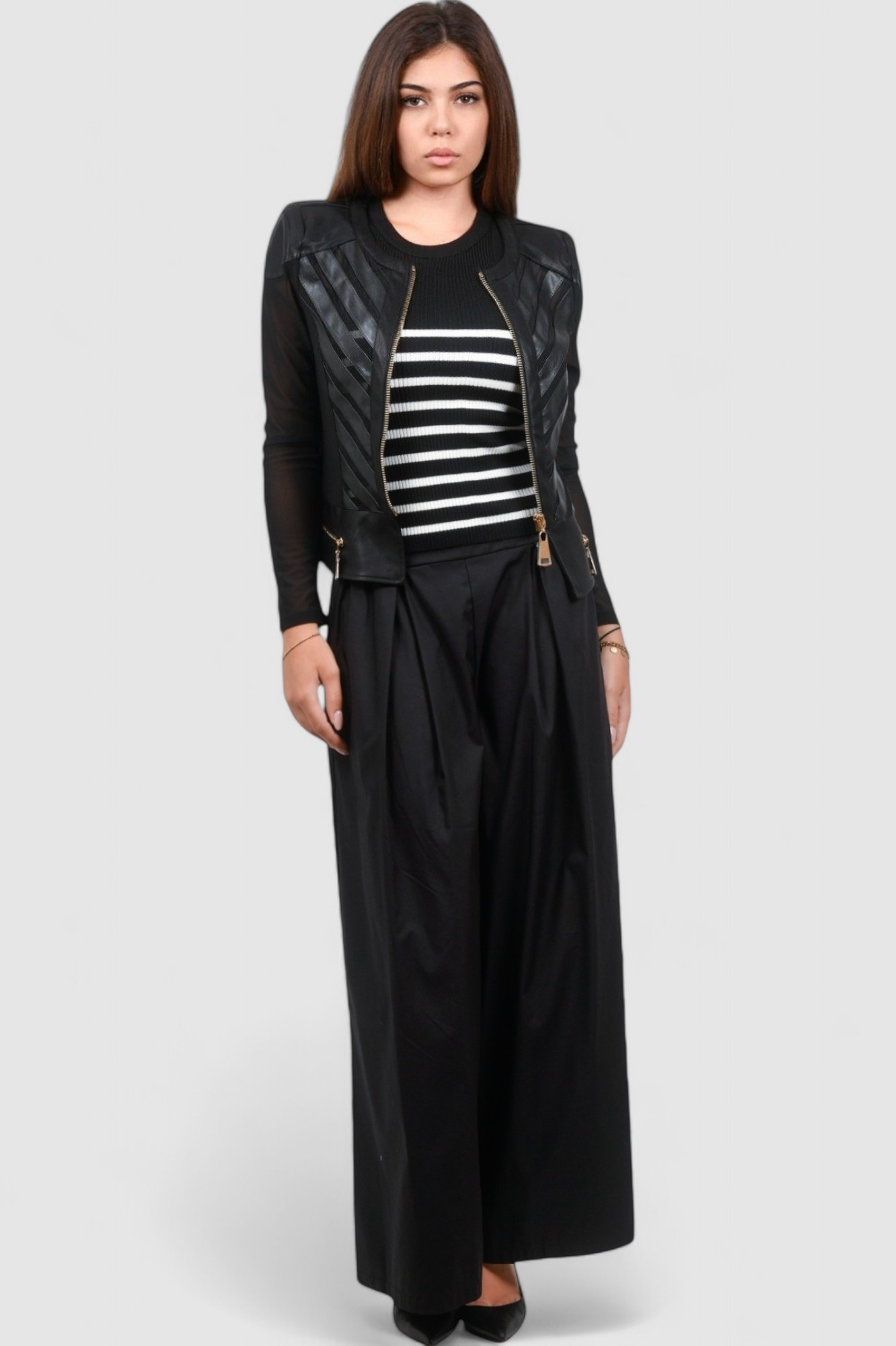 Ženski crni top Leona