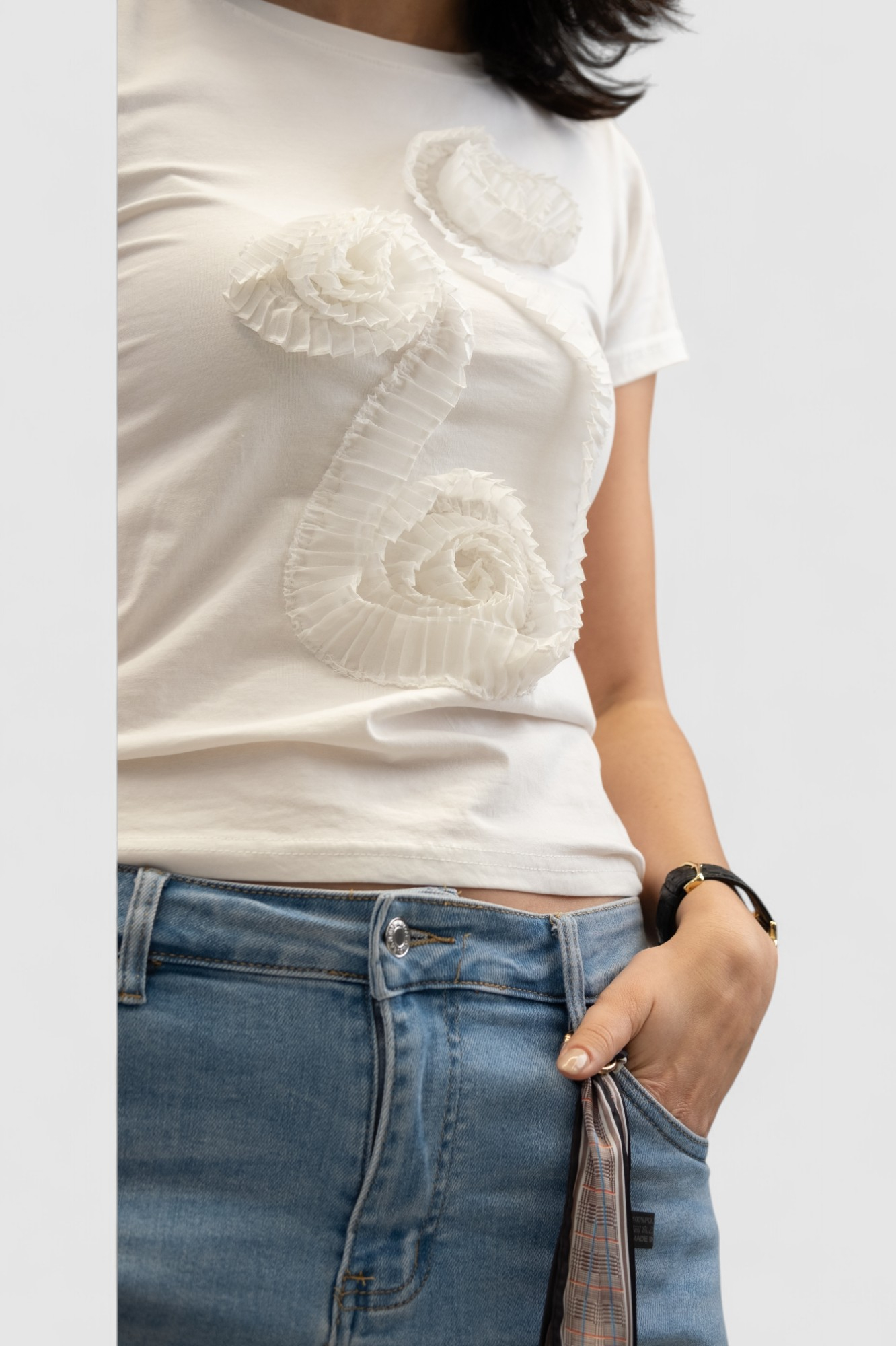 Ženska bijela majica kratki rukav Calypso