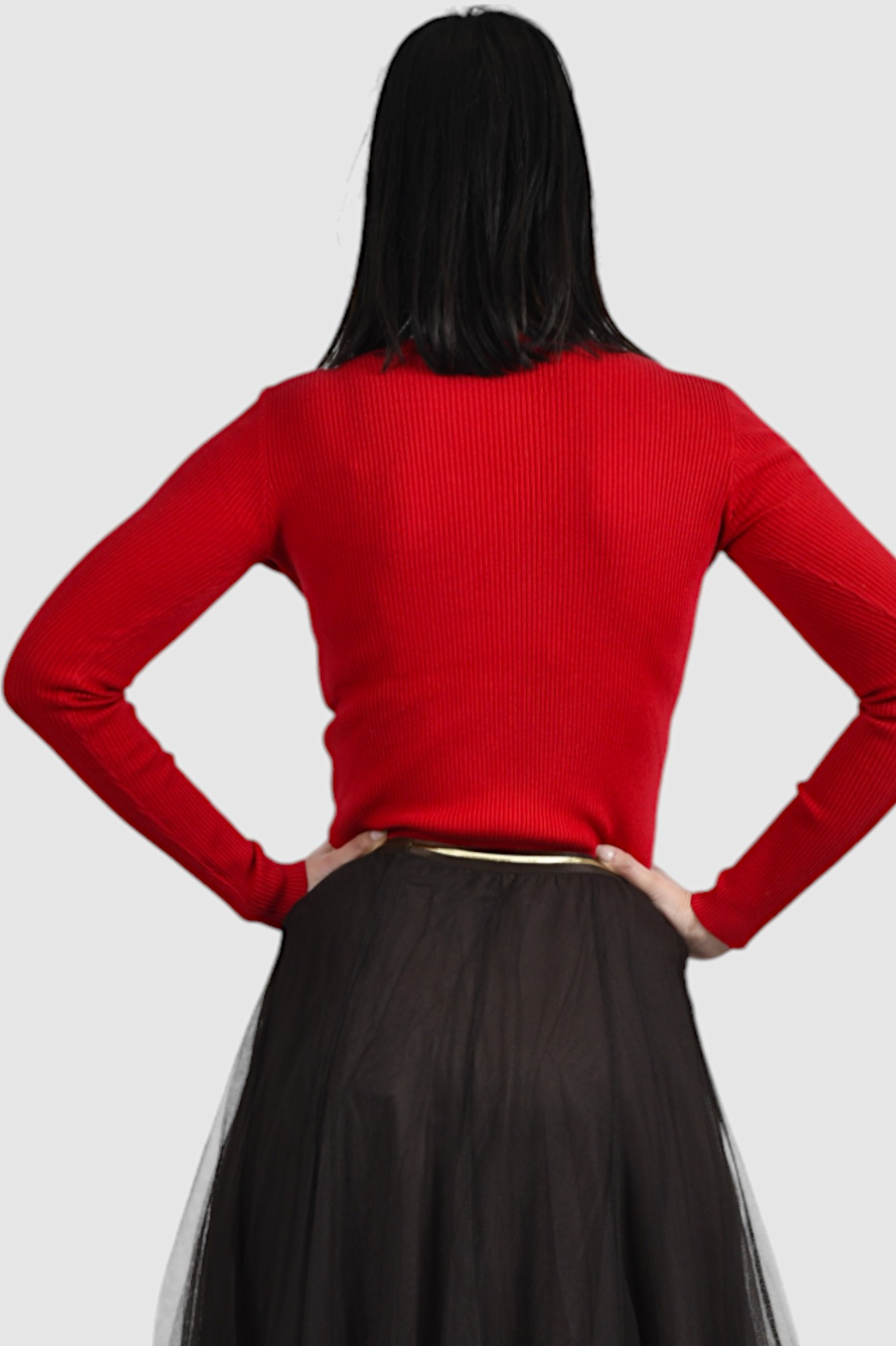 Ženski crveni lagani džemper Zoe