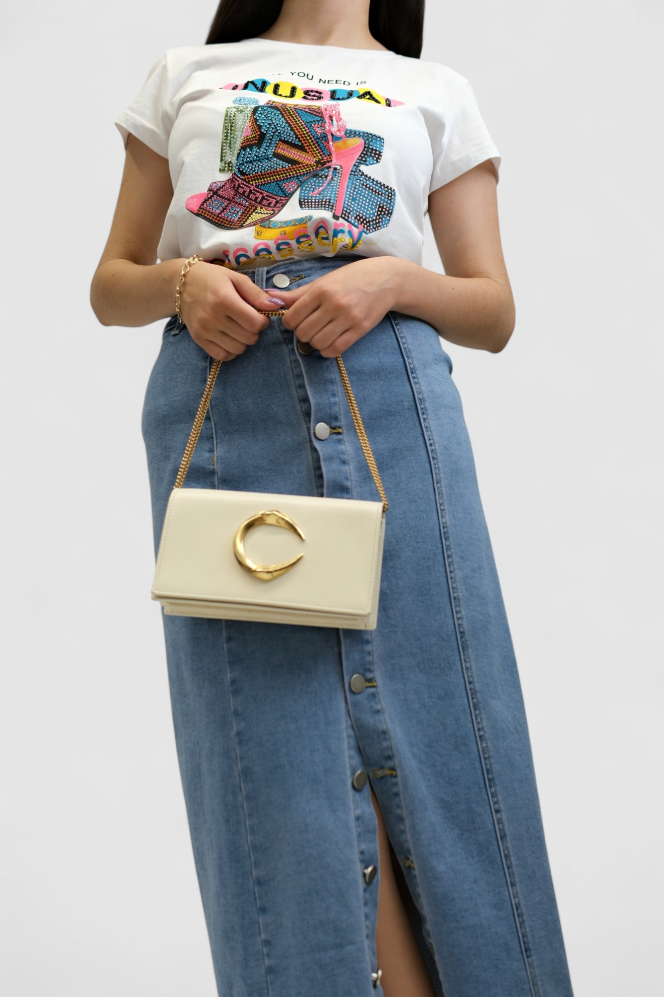 Ženska bijela majica kratki rukav Delina