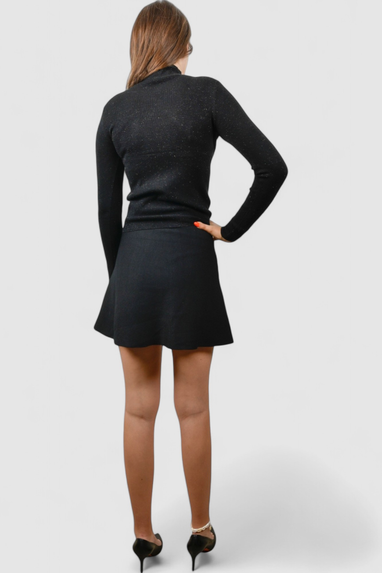 Ženska crna mini suknja Nessa