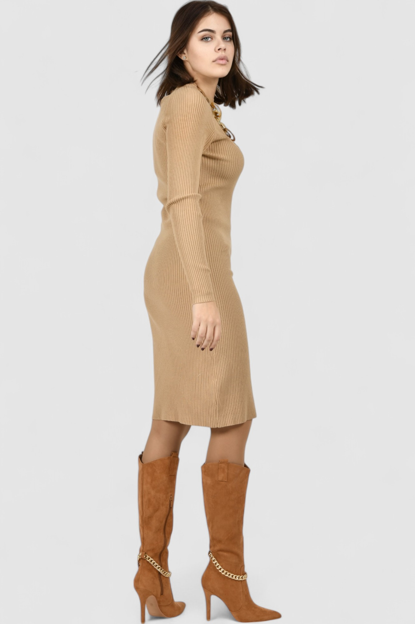 Ženska bež svakodnevna haljina Marley