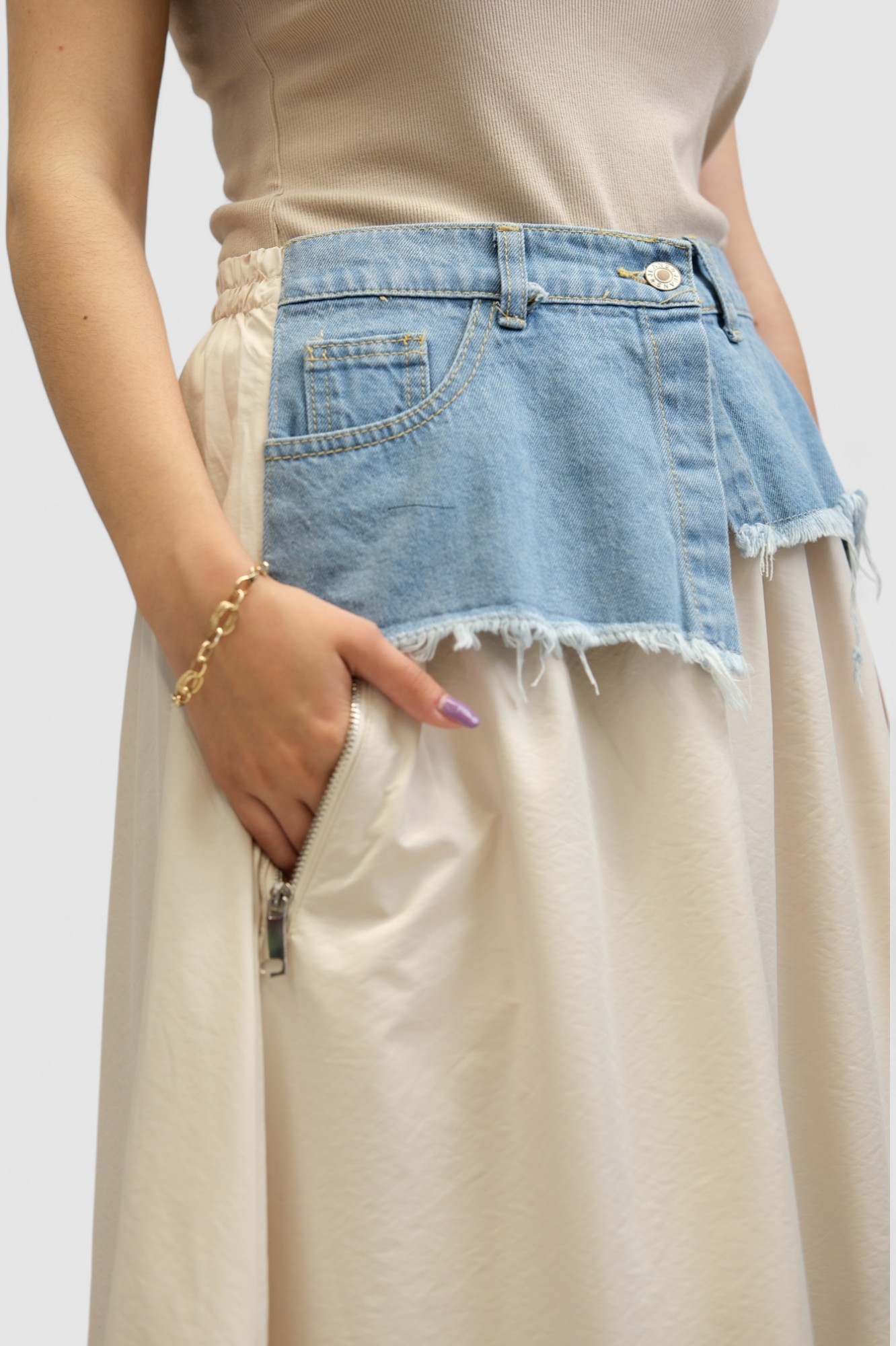 Ženska bež midi suknja Eloraine