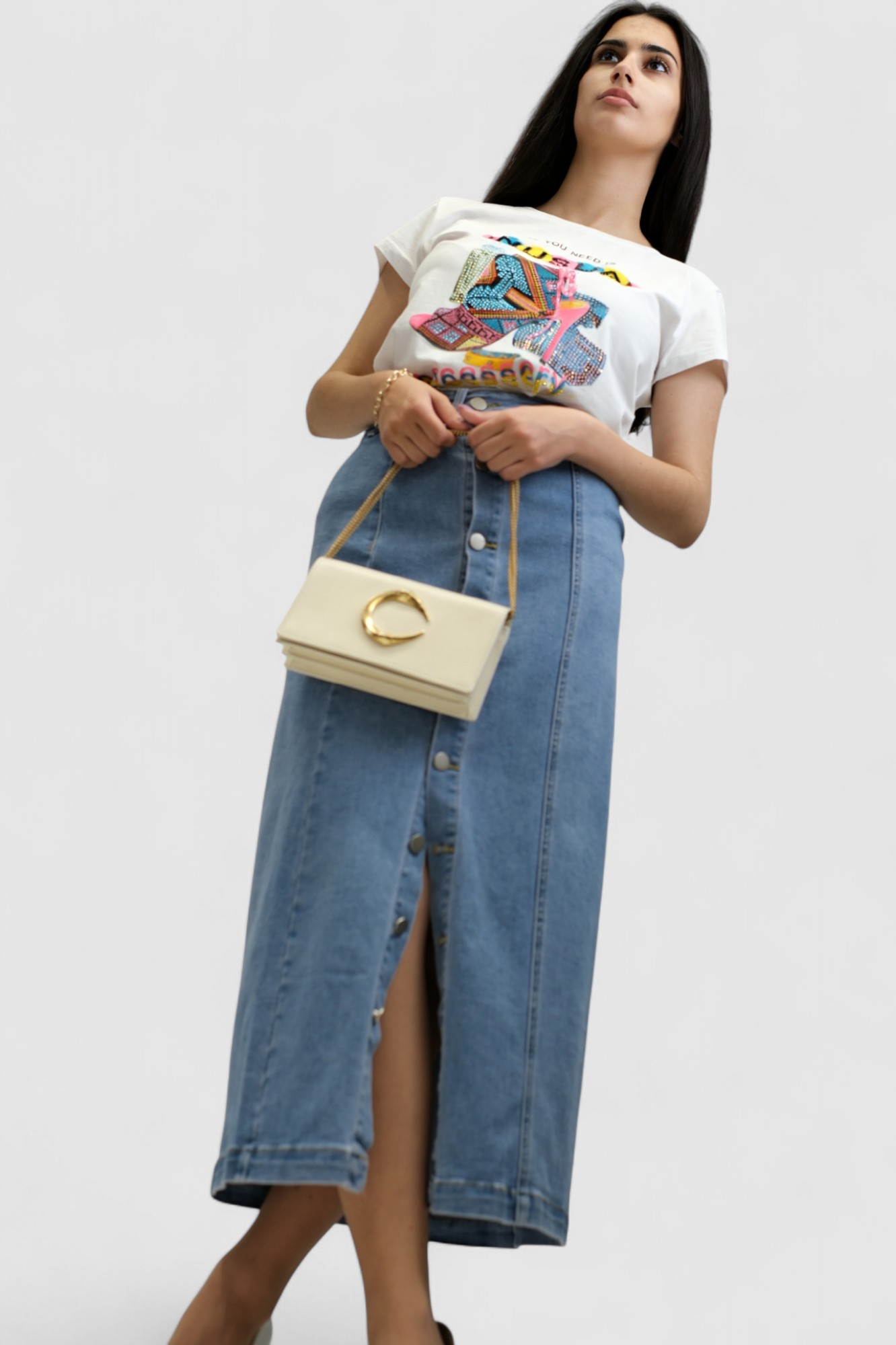 Ženska bijela majica kratki rukav Delina