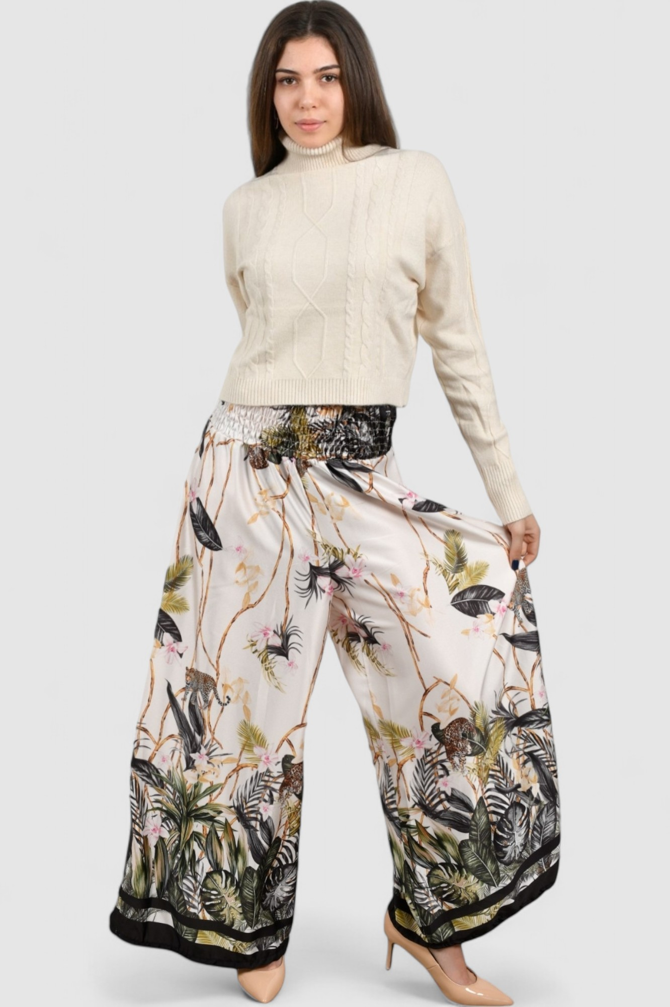 Ženski bež lagani džemper Violet