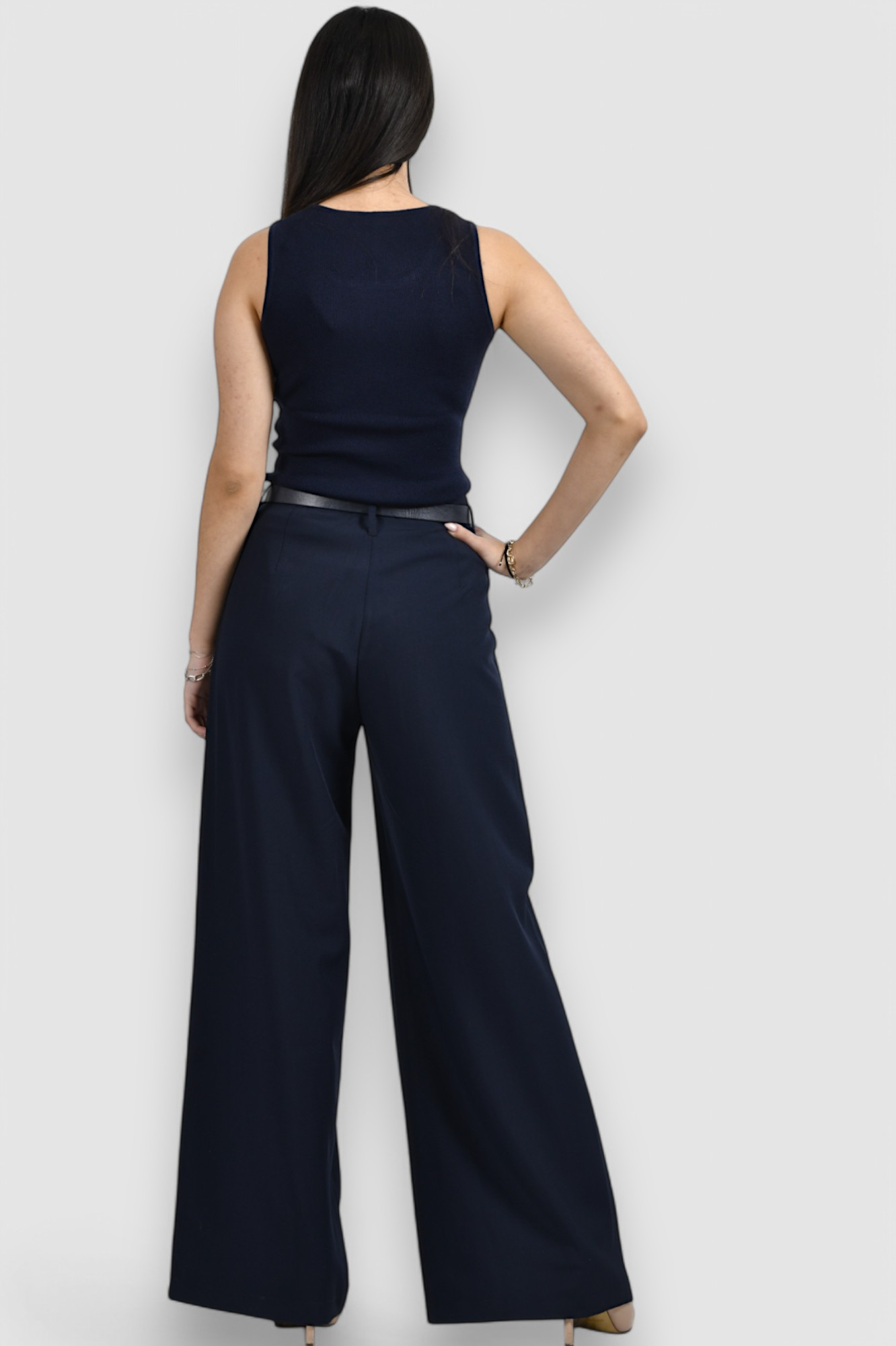 Ženske plave klasične hlače Nicole