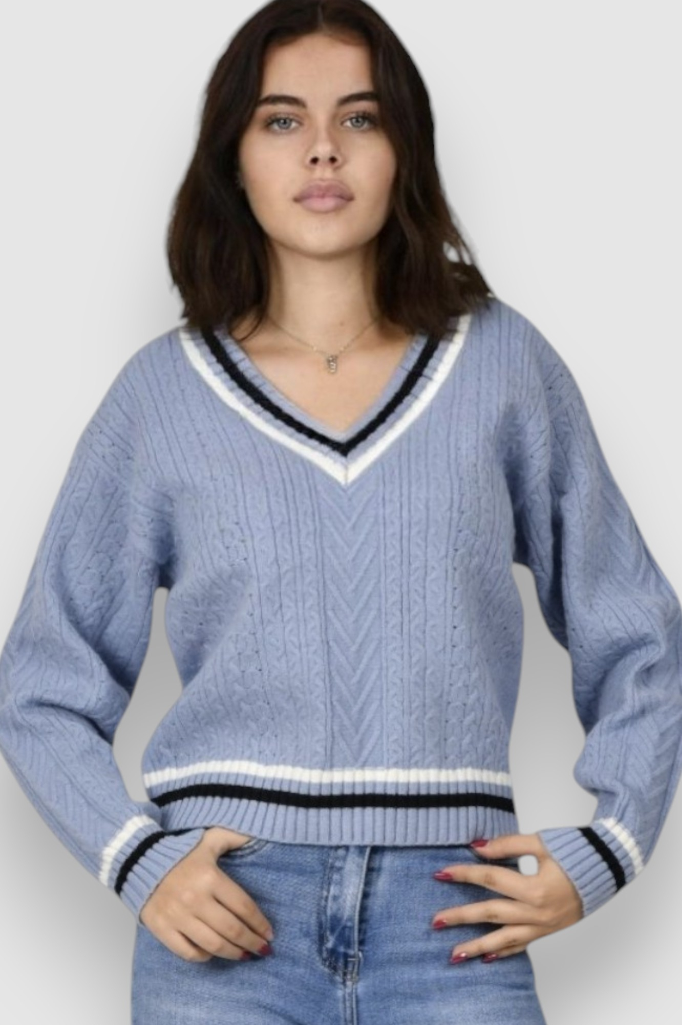 Ženski plavi lagani džemper Baylee