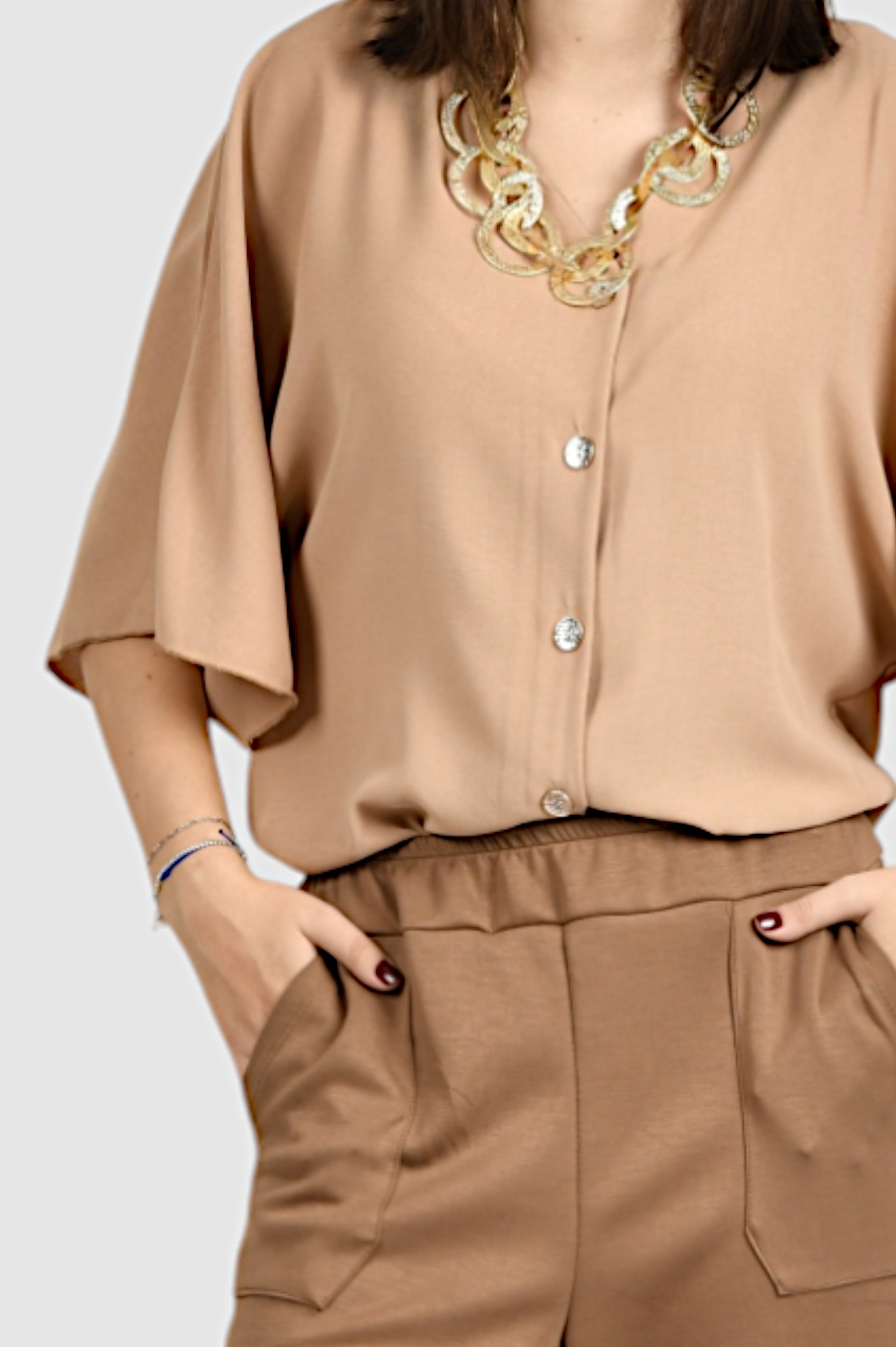 Ženska camel elegantna košulja Ivelisse