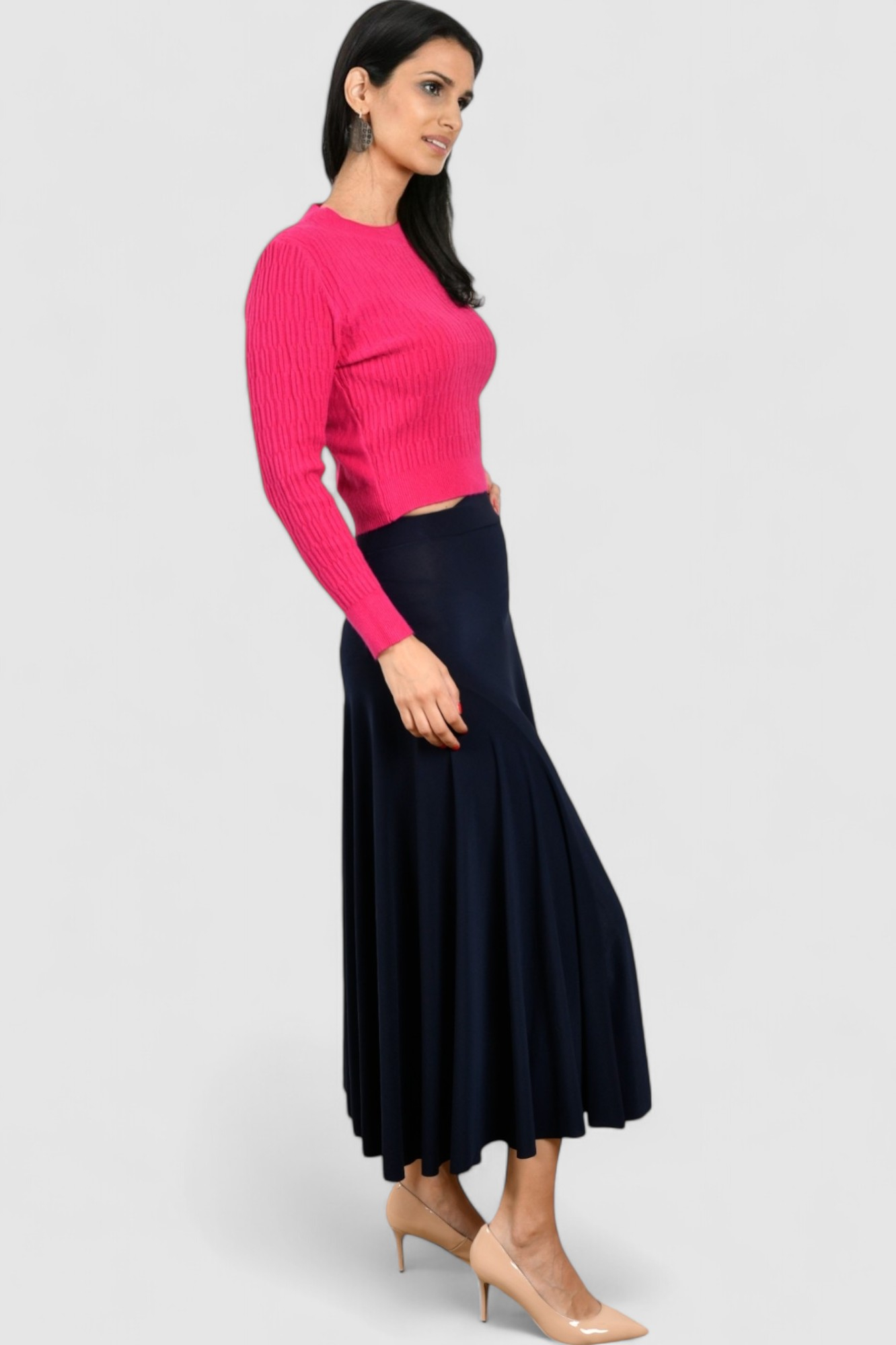 Ženska plava maxi suknja Lilith