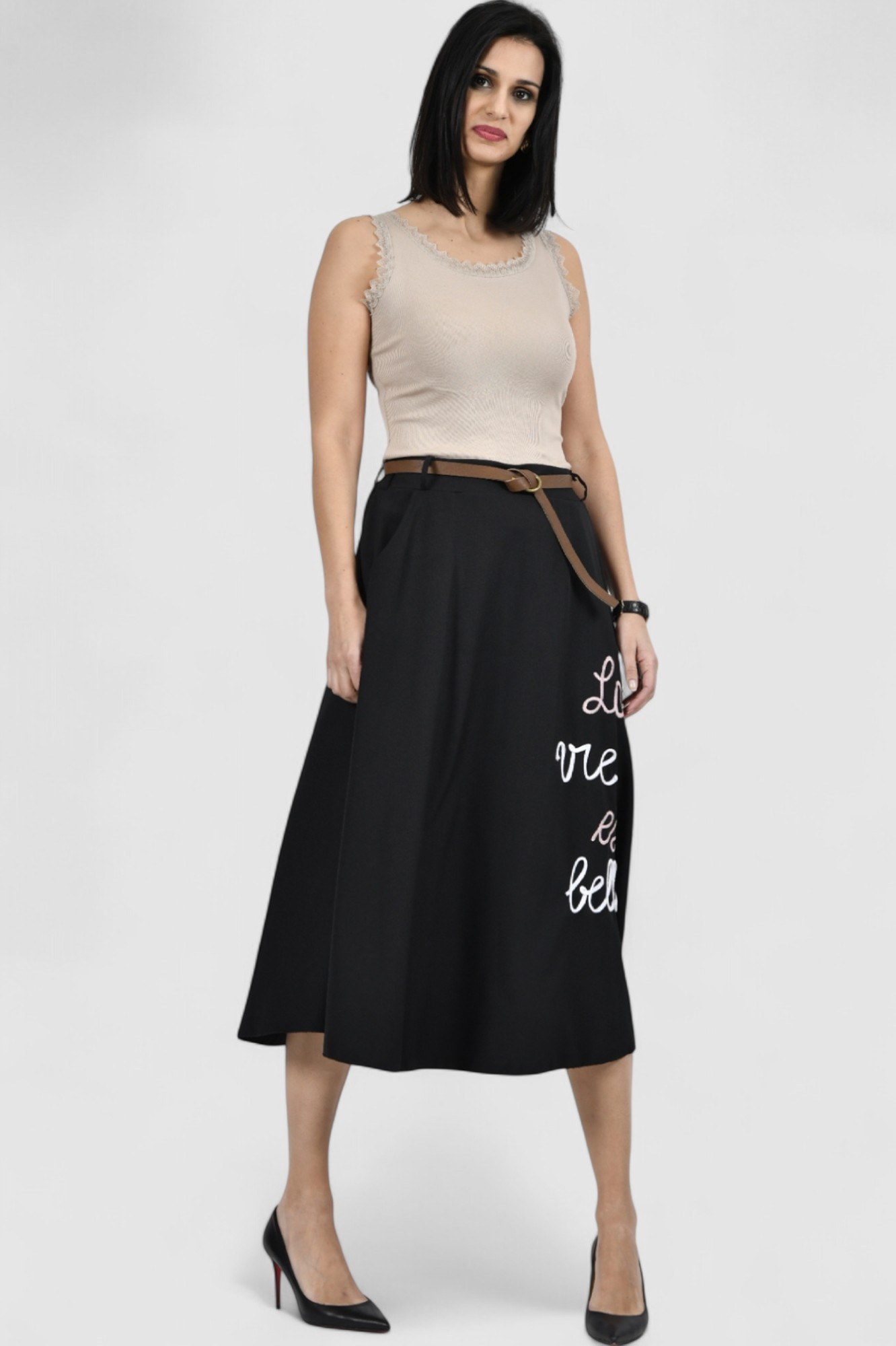 Ženska bež majica bez rukava Danielle