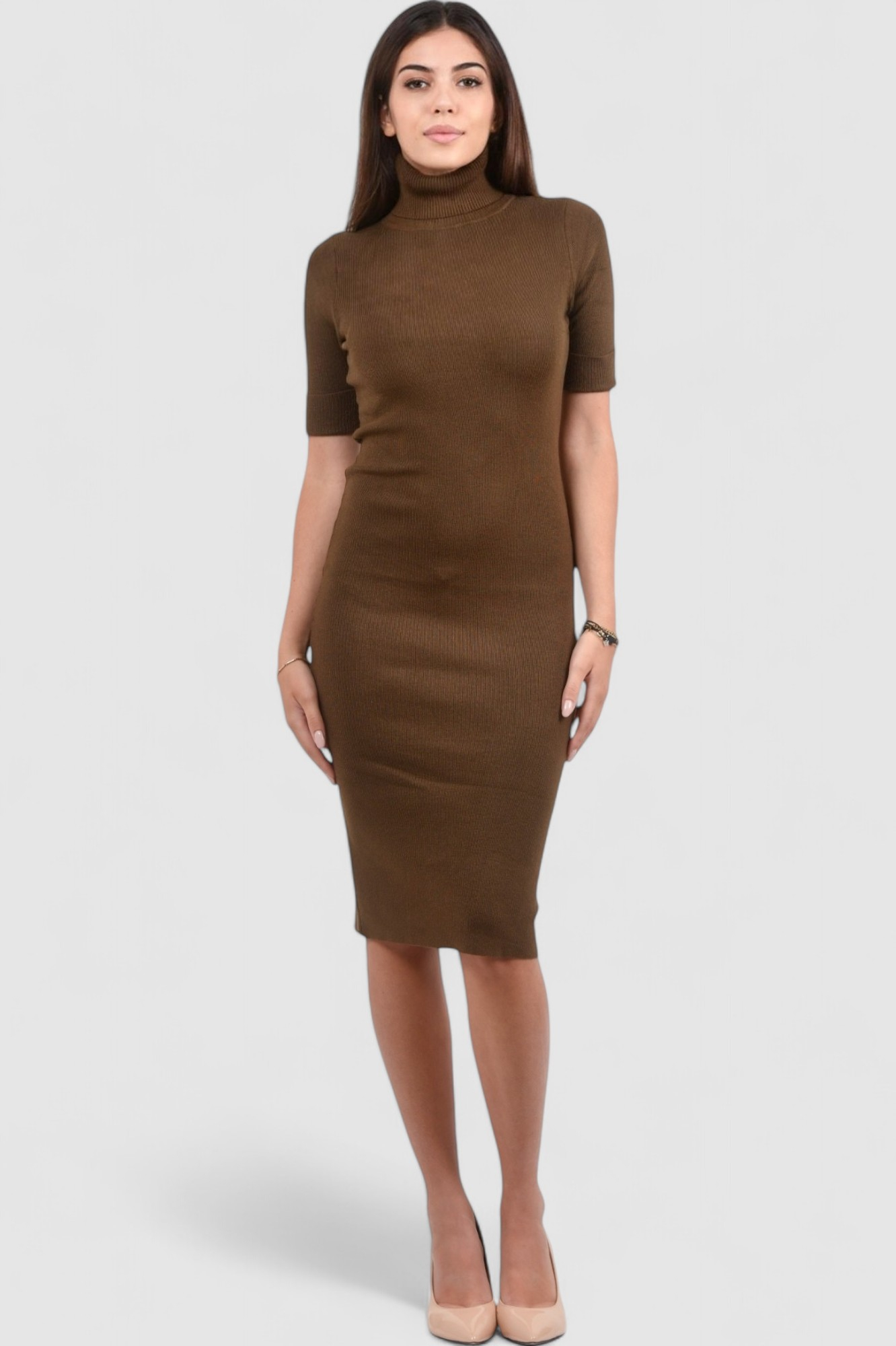 Ženska smeđa svakodnevna haljina Millie