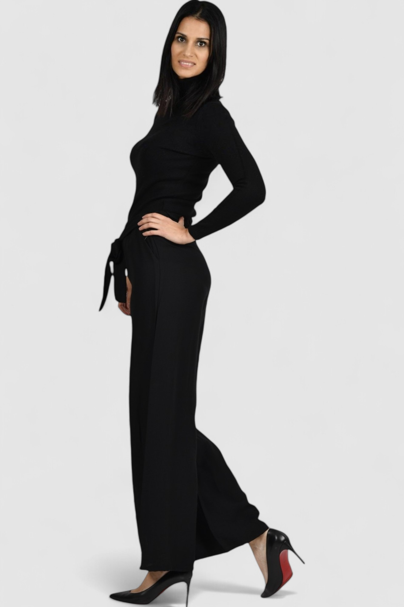 Ženske crne modne hlače Isadora