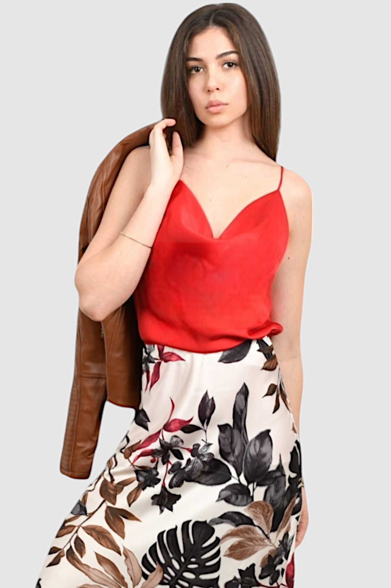 Ženski crveni elegantni top Scarlet