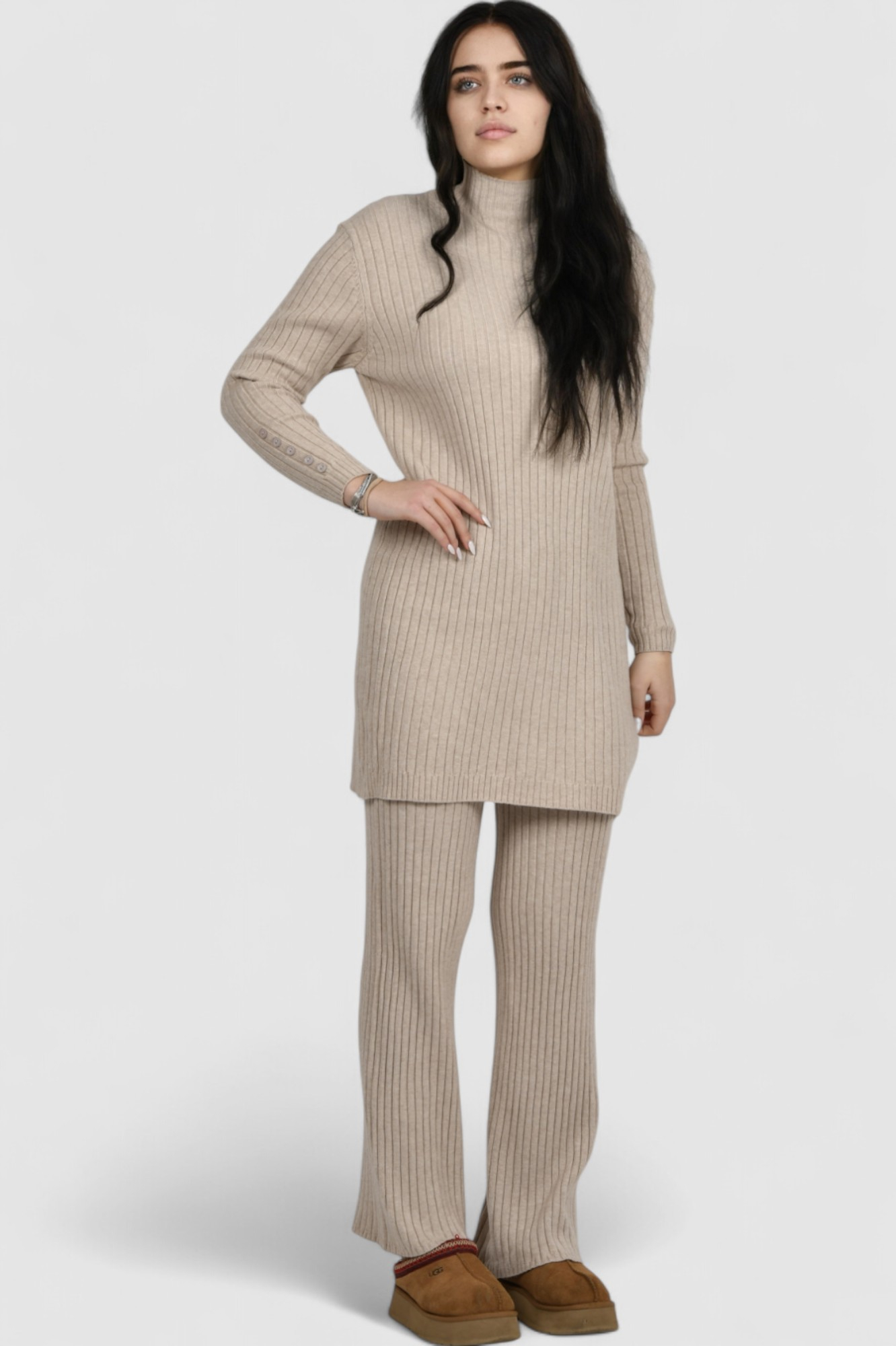 Ženska bež trenirka komplet Beatrix