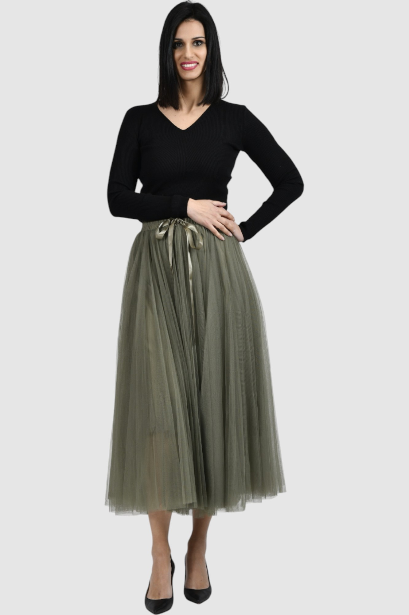 Ženska zelena maxi suknja Isabel Army