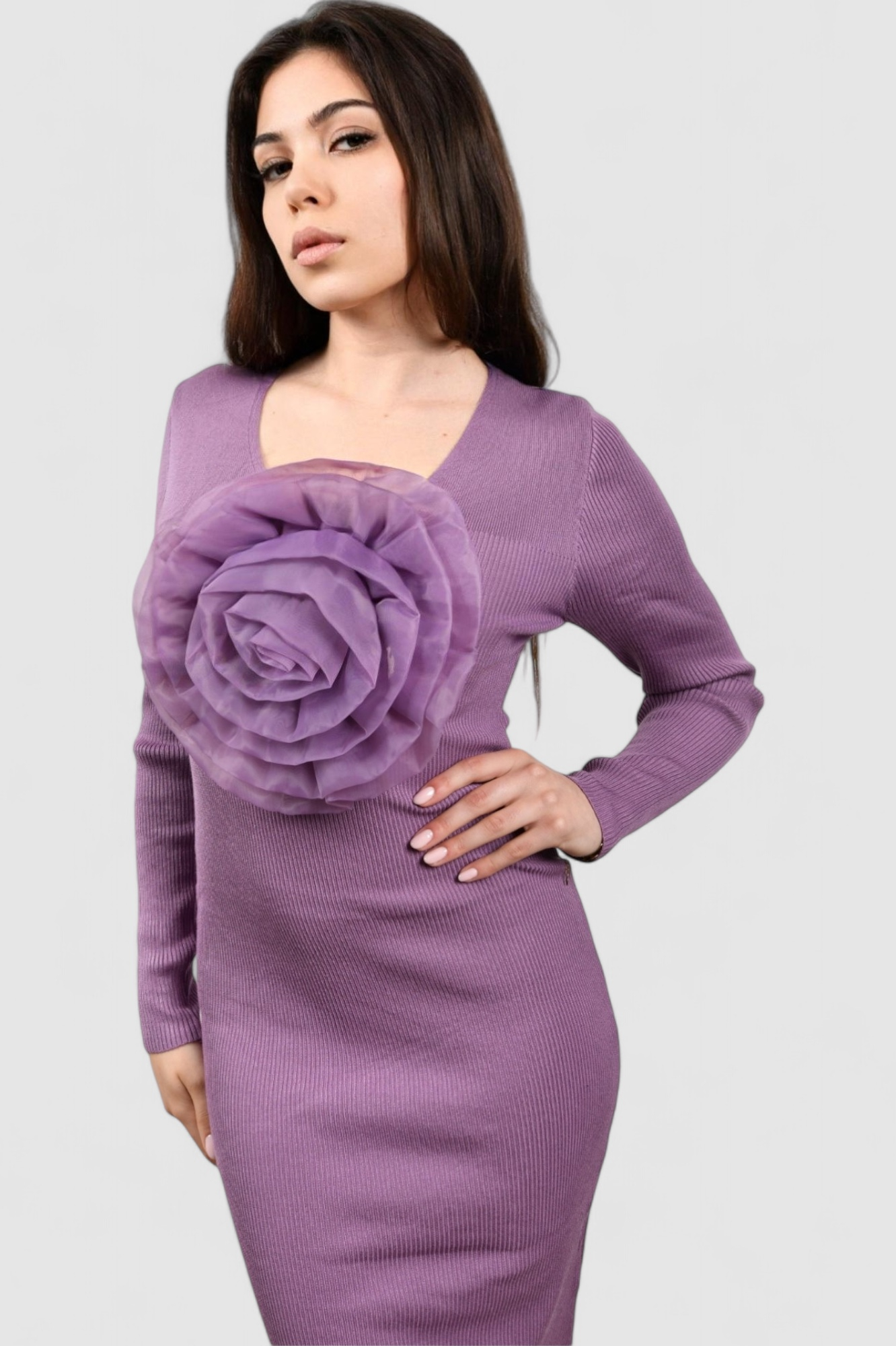 Ženska ljubičasta svakodnevna haljina Althea