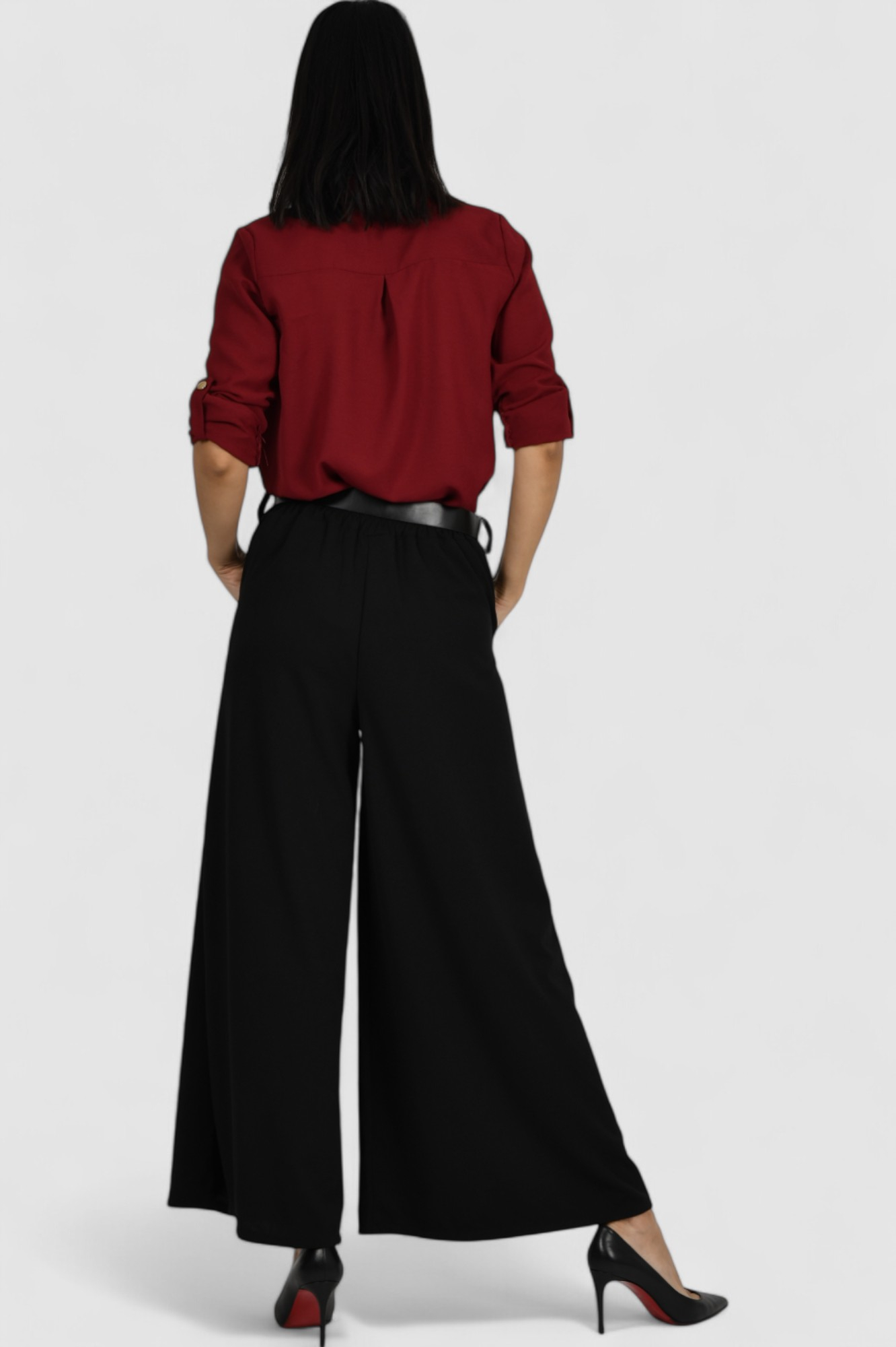 Ženska tamno crvena elegantna košulja Blakely