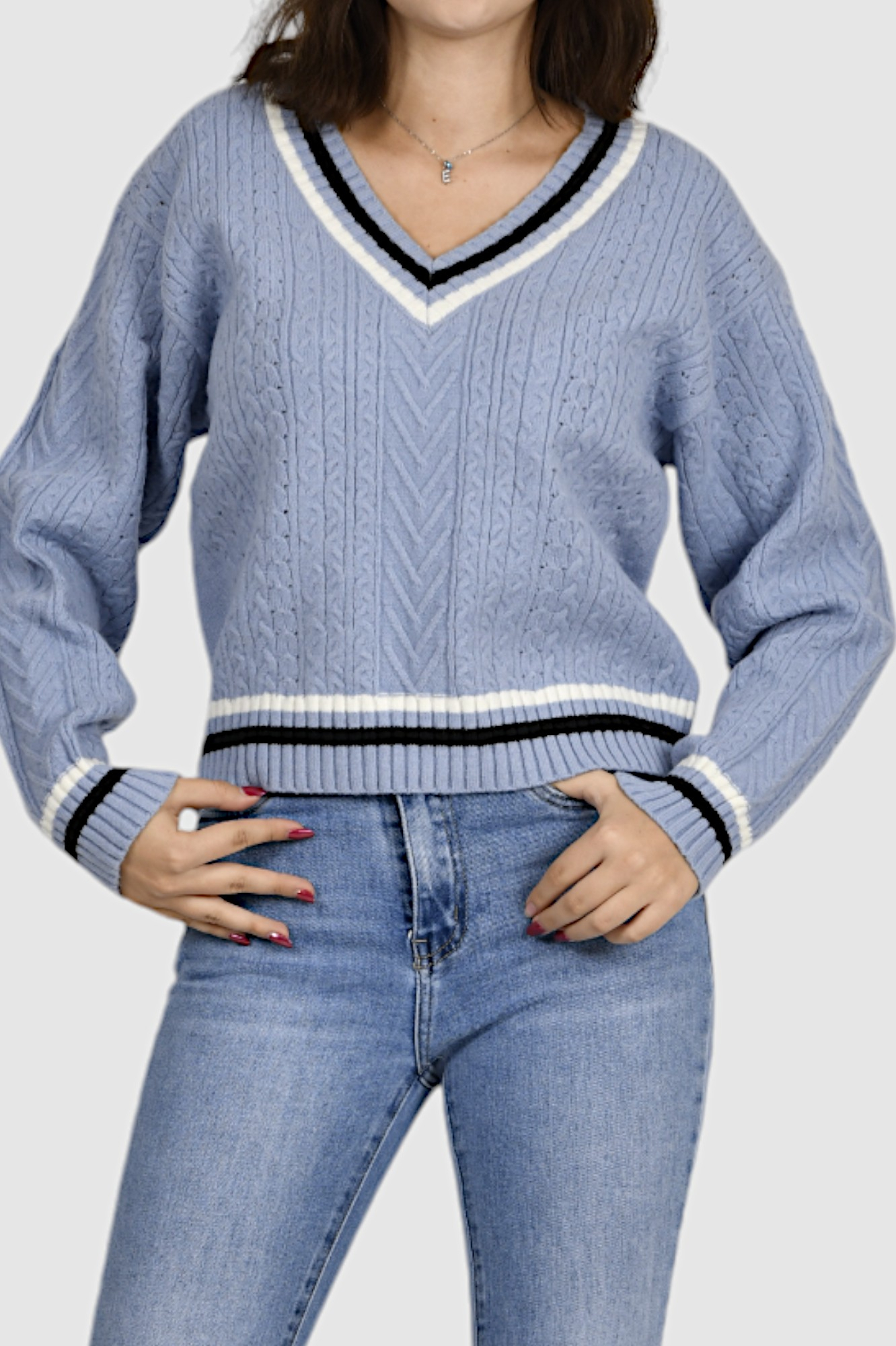 Ženski plavi lagani džemper Baylee