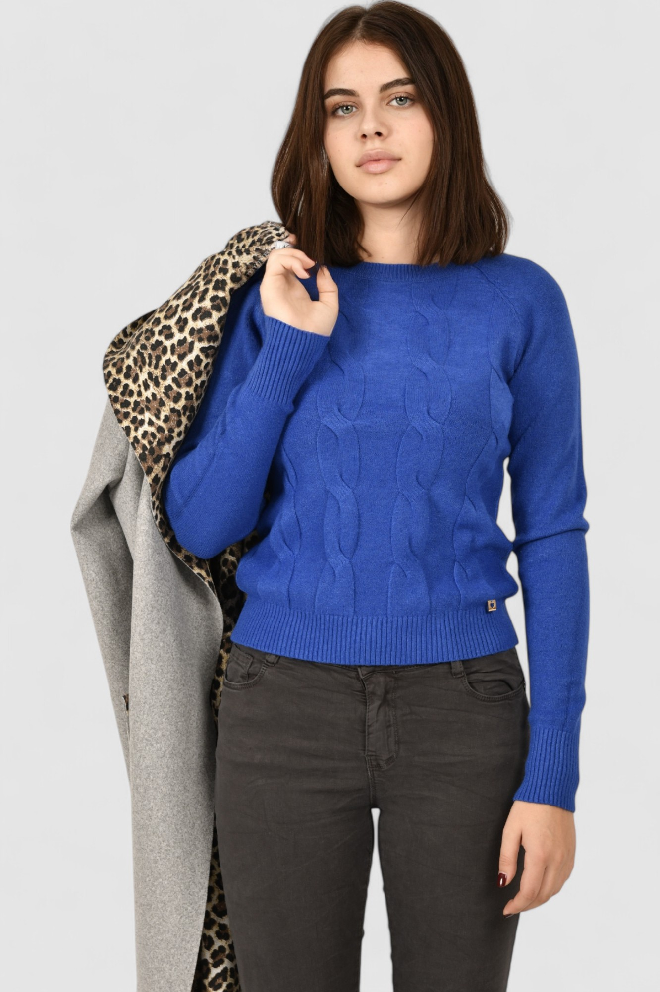 Ženski plavi lagani džemper Damaris