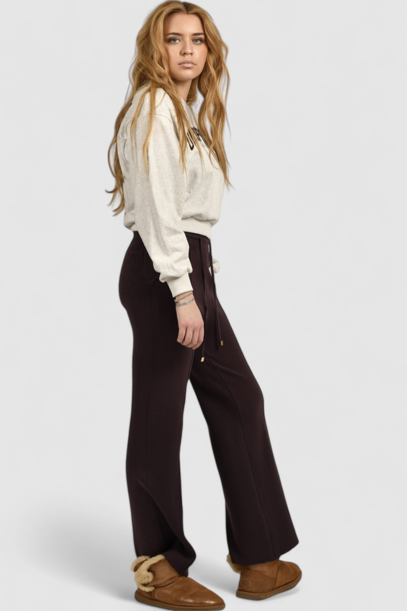 Ženska siva hoodica bez kapuljače Amaya