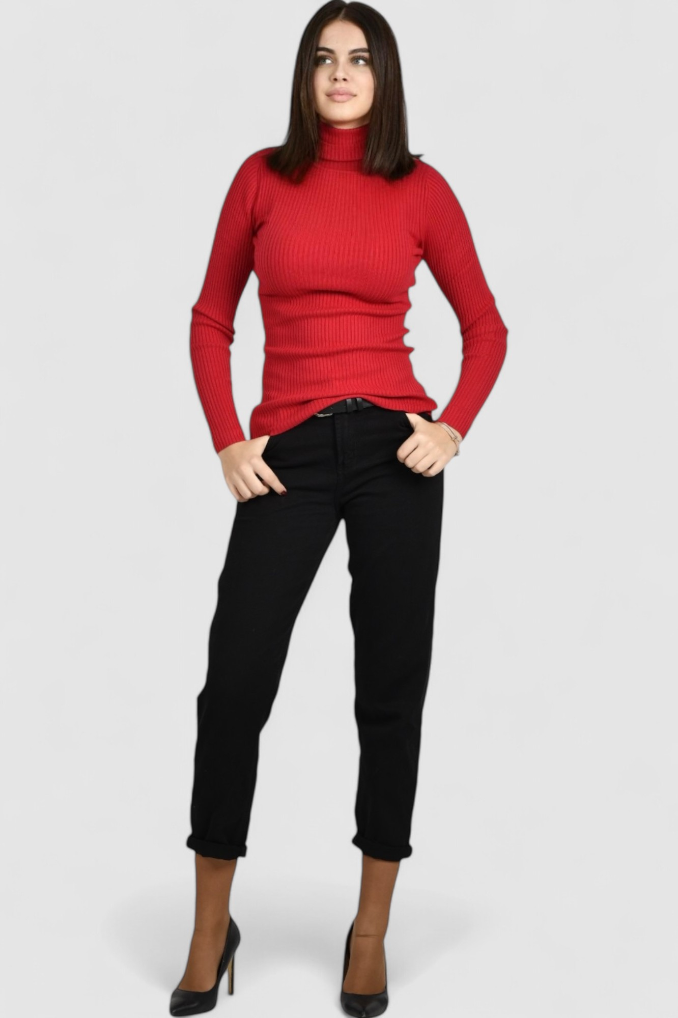 Ženski crveni lagani džemper Eleanora